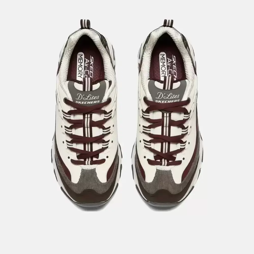 Skechers Dlites Wine Red Brown ( DAR KALIP )