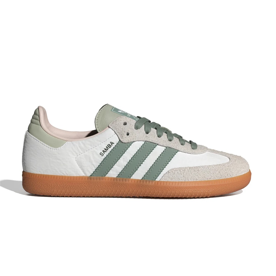 Adidas Samba OG White Silver Green 