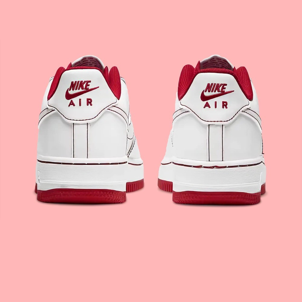 Nike Air Force 1 Low Contrast Stitch Red