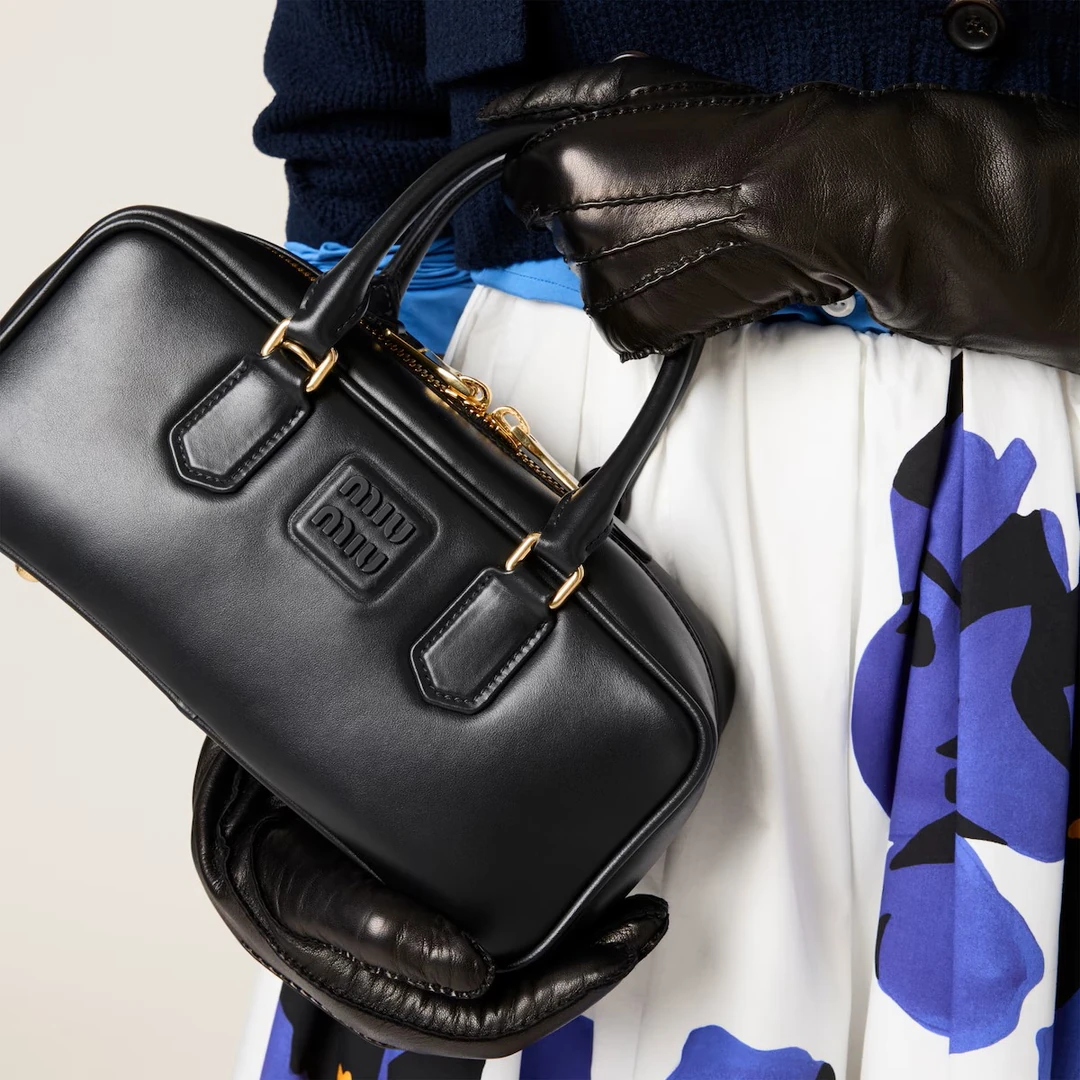 Miu Miu Arcade Deri Çanta - Siyah