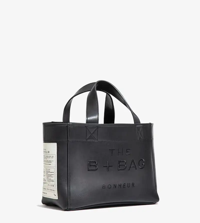 Bonheur The B+Bag Canvas- Vegan Leather Black Phantom