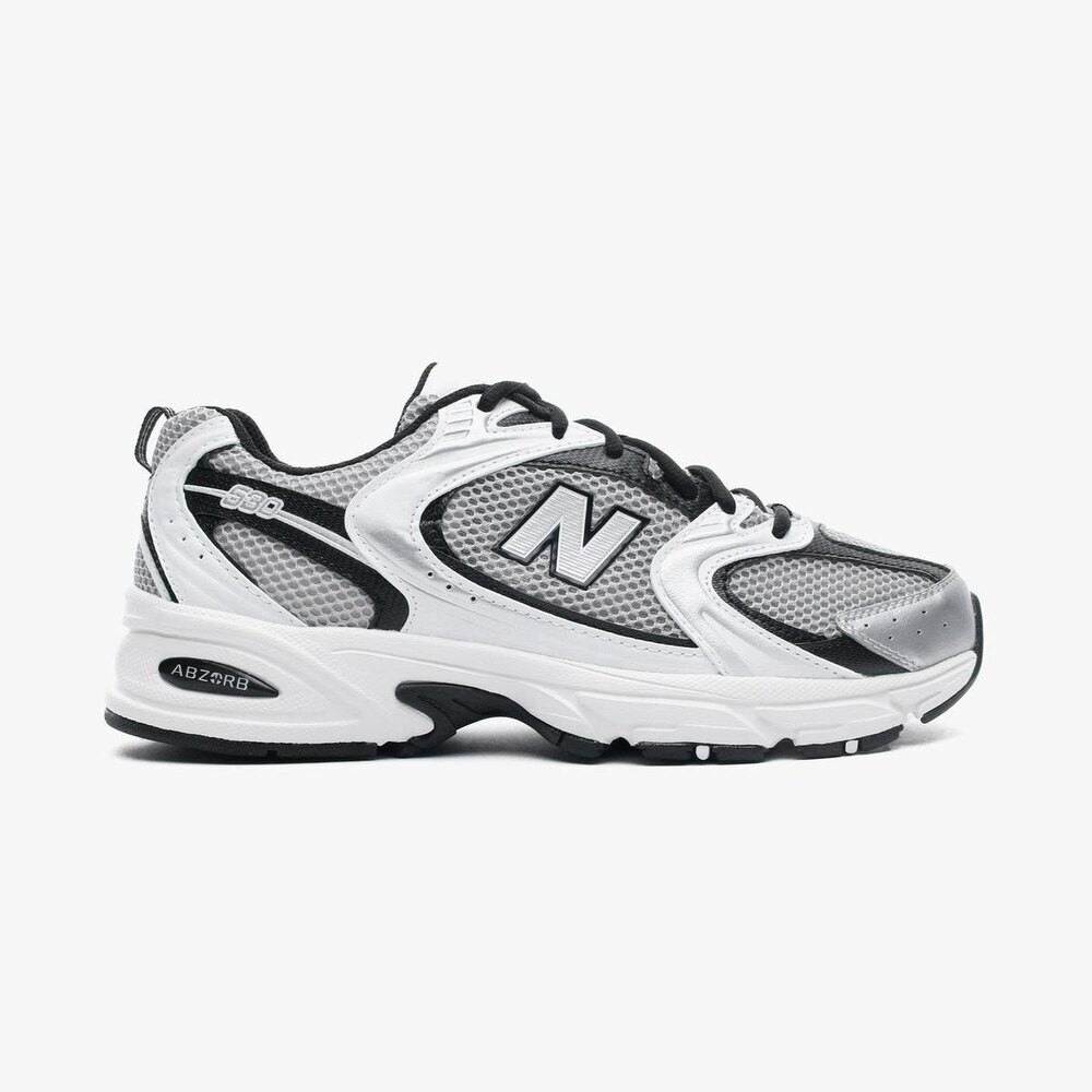 New Balance 530 White Silver Metallic Black