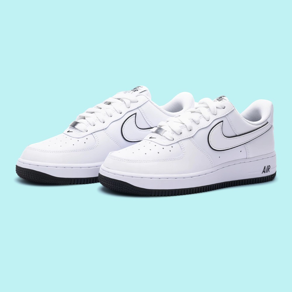 Nike Air Force 1 '07 Low White Black Outline Swoosh