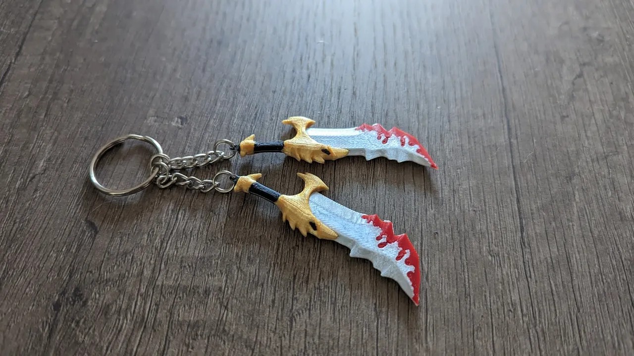 God of War Kaosun Kılıçları Anahtarlık