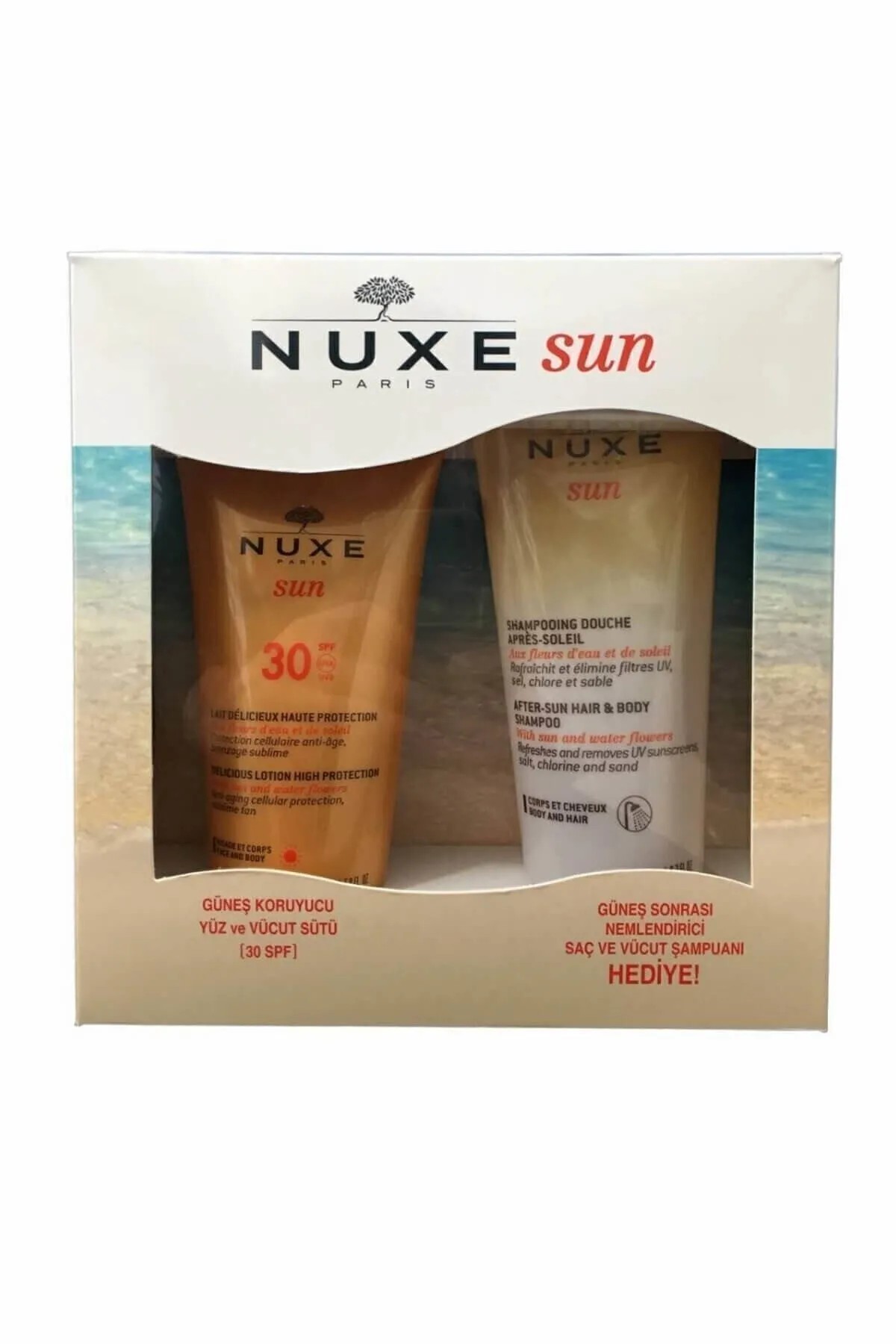 Güneş Koruyucu Yüz ve Vücut Sütü SPF30 150 ml + Güneş Sonrası Şampuanı - 200 ml 30177002K18