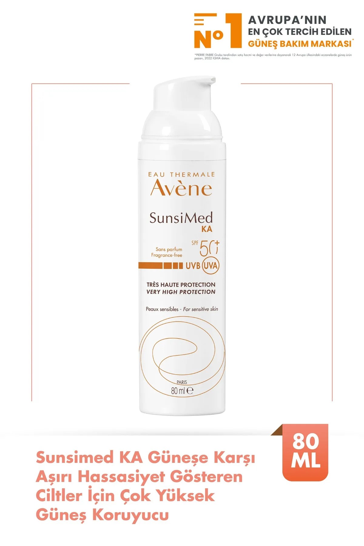 Sunsimed KA SPF 50+ Aşırı Hassas Ciltler için Yüksek Korumalı Güneş Kremi 80 ml