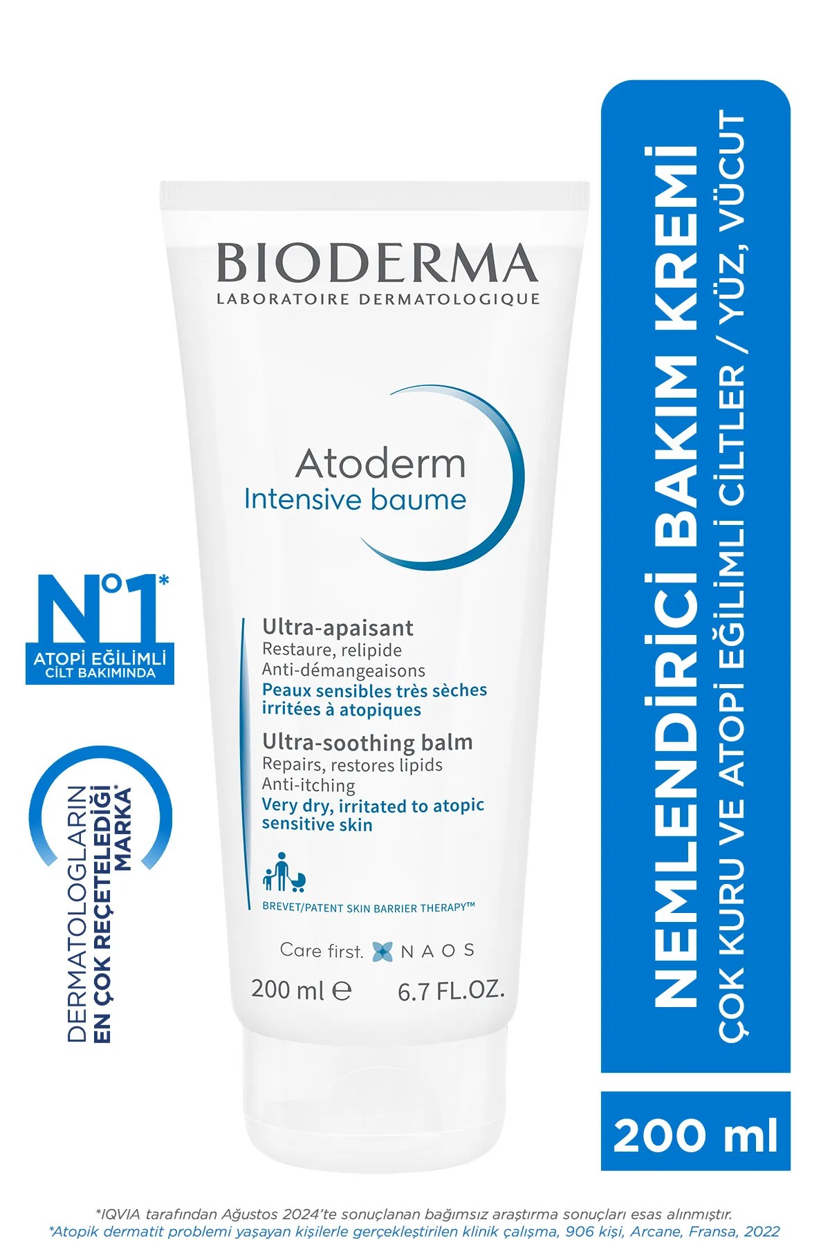 Atoderm Intensive Balm Çok Kuru Atopi Eğilimli Cilt Nemlendirici Onarıcı Krem Yetişkin, Çocuk 200 ml