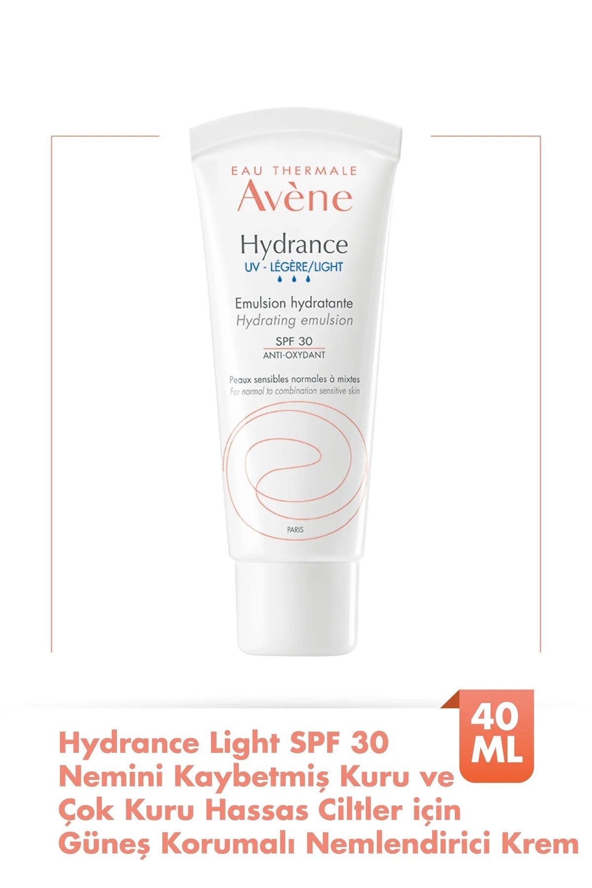 Hydrance Light SPF 30  Kuru ve Hassas Ciltler için Güneş Korumalı Nemlendirici Krem 40 ml