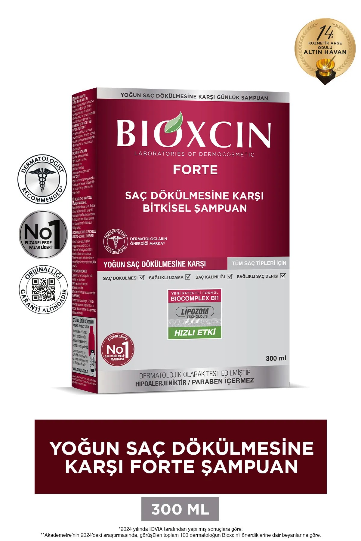 Forte 300 ml Şampuan - Yoğun Dökülme Şampuanı Tüm Saç Tipleri