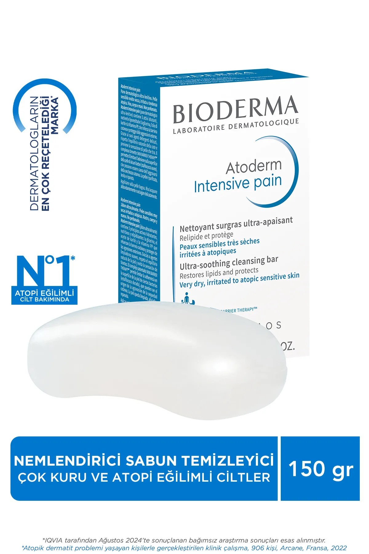 Atoderm Intensive Pain Çok kuru ve Atopi Eğilimli Ciltler için Nemlendirici Kalıp Temizleyici