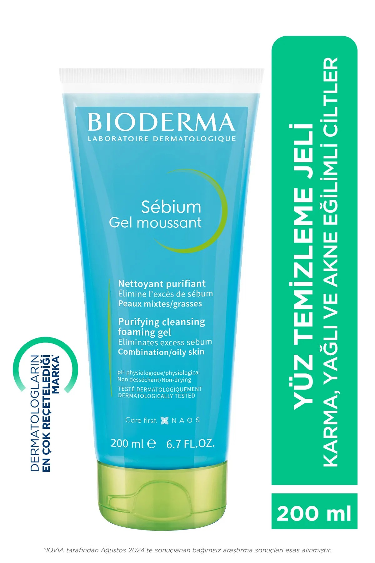 Sebium Karma, Yağlı ve Akne Eğilimli Ciltler Sivilce, Siyah Nokta Karşıtı Yüz Temizleme Jeli 200 ml