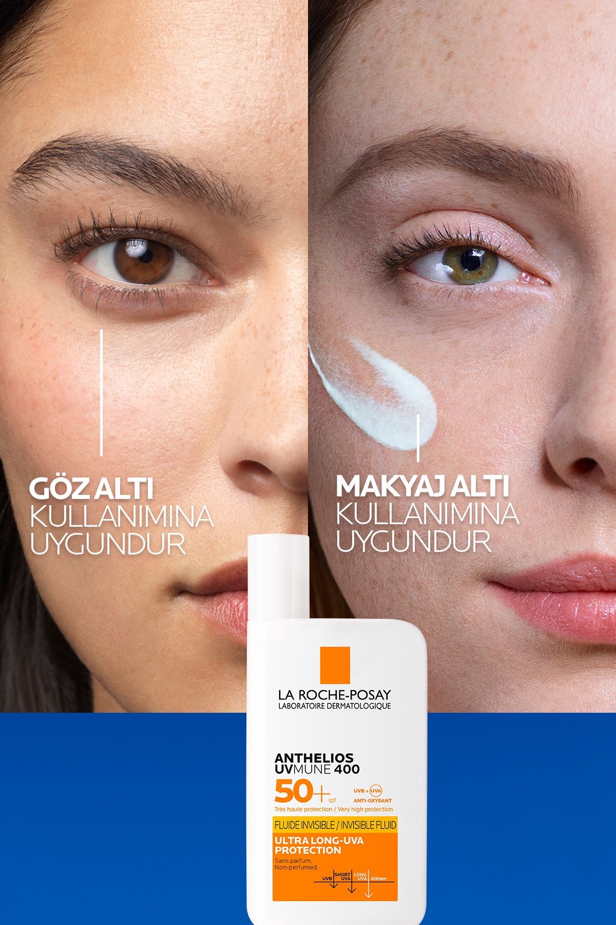 Anthelios Uvmune 400 Invisible Fluid Spf50+ Güneş Koruyucu 50 ml- Tüm Cilt Tipleri