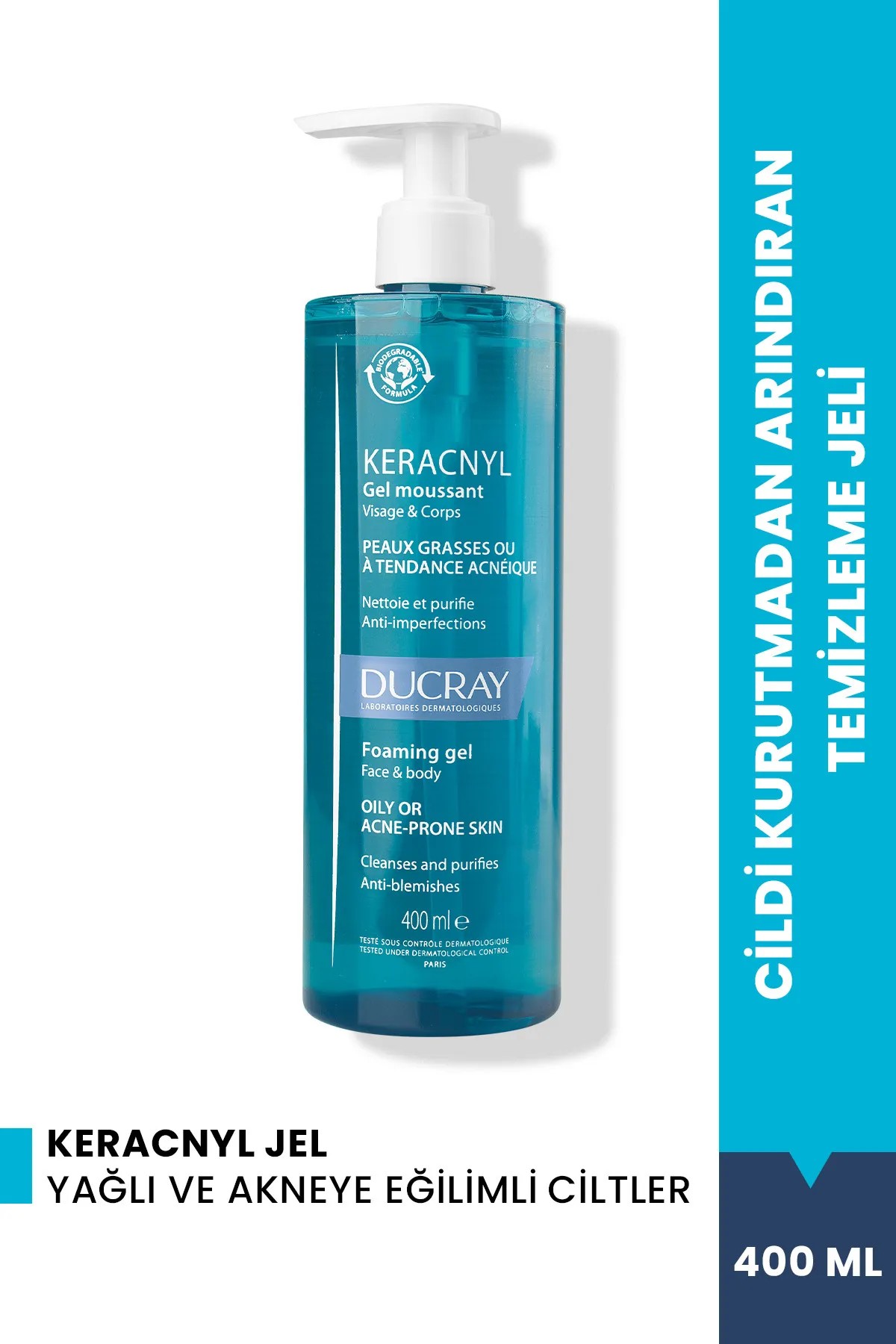 Keracnyl Gel Yağlı Ve Akneye Eğilimli Ciltler Için Temizleme Jeli 400 ml