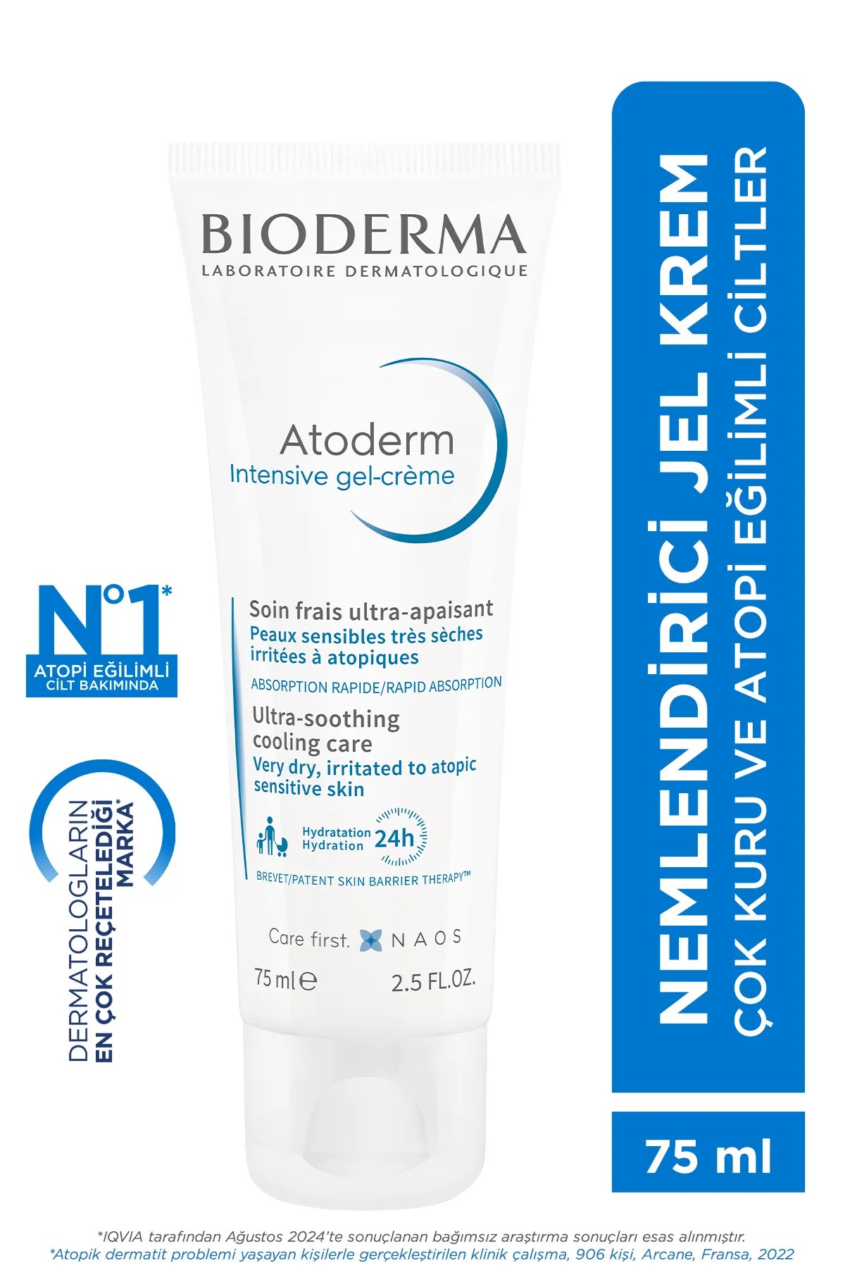 Atoderm Intensive Gel-Cream Çok Kuru Atopi Eğilimli Cilt Yatıştırıcı Jel Krem Niasinamid 75 ml