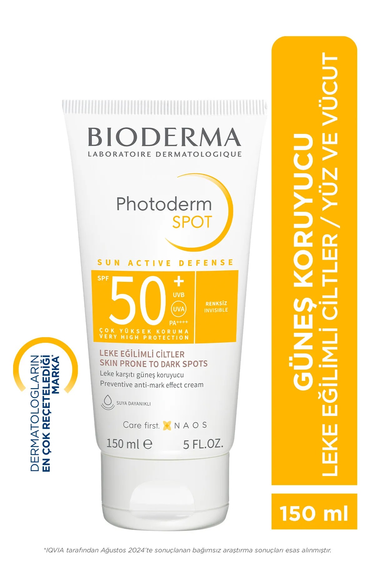 Photoderm SPOT SPF50+ Leke Karşıtı Yüksek Korumalı Yüz ve Vücut Güneş Kremi 150 ml