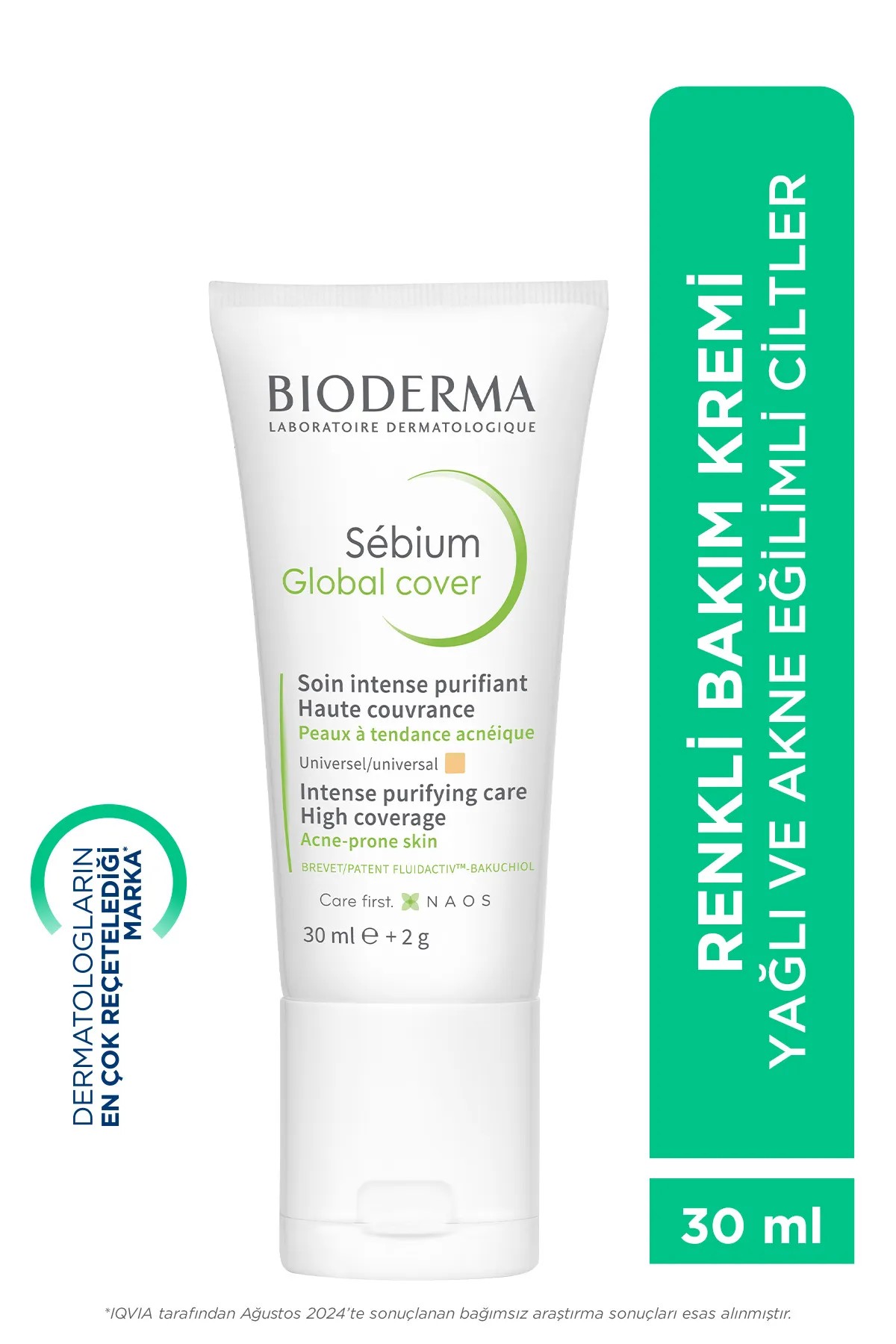 Sebium Global Cover Sivilce Karşıtı AHA ve Salisilik Asit İçeren Renkli Bakım Kremi 30 ml