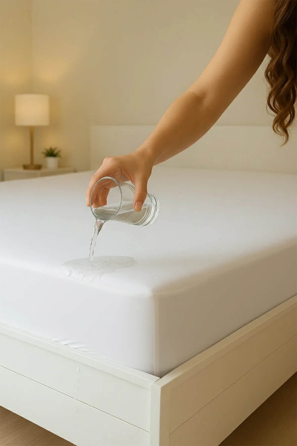 Fitted Pamuklu Sıvı Geçirmez Düz Yatak Alezi