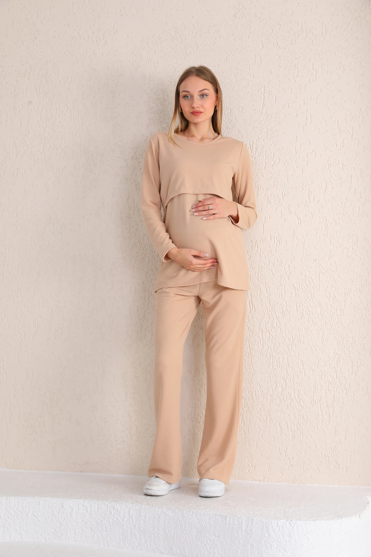 4300 Emzirmeye Uygun Kaşkorse Hamile ve Lohusa Eşofman Takımı