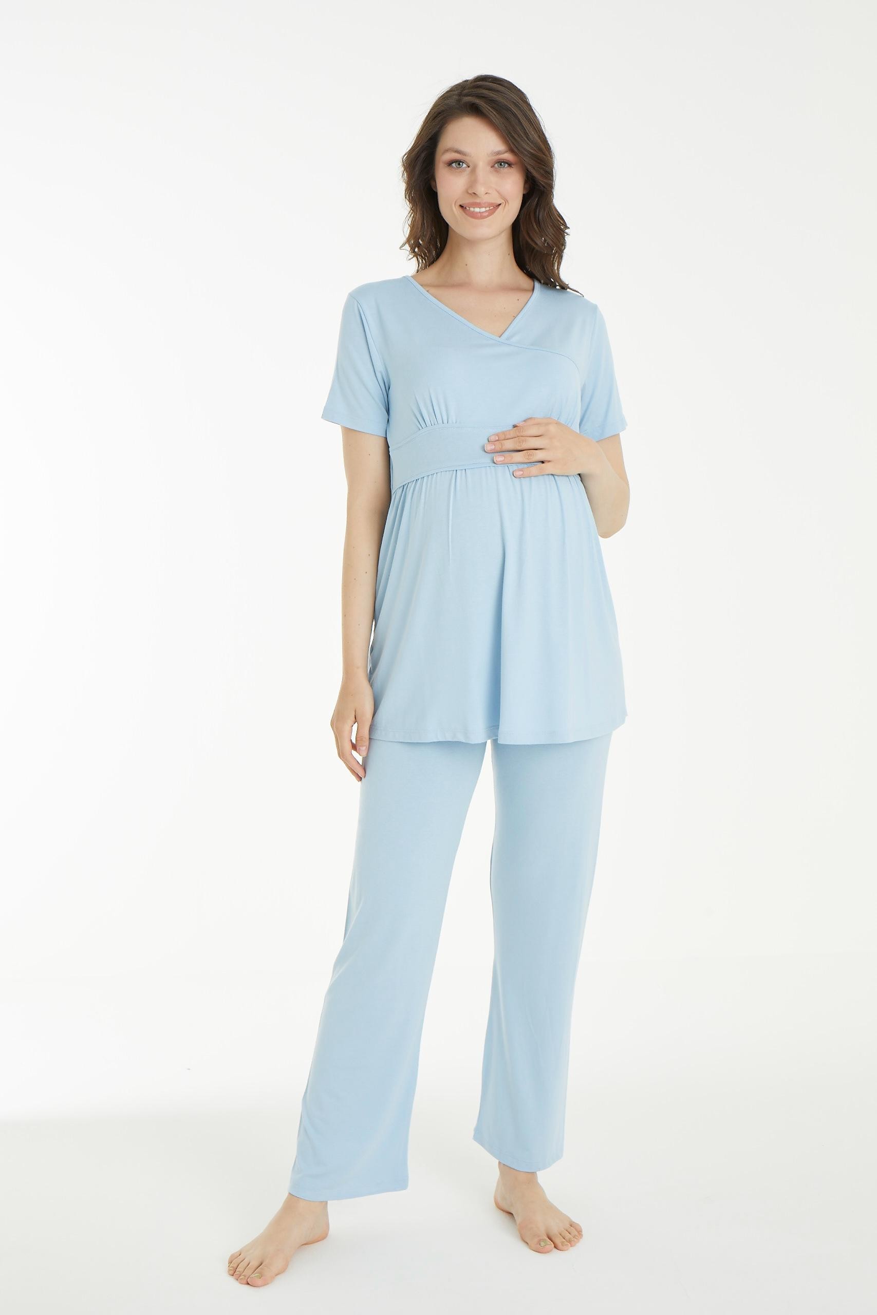 4106 Desenli Lohusa ve Hamile Pijama Takımı