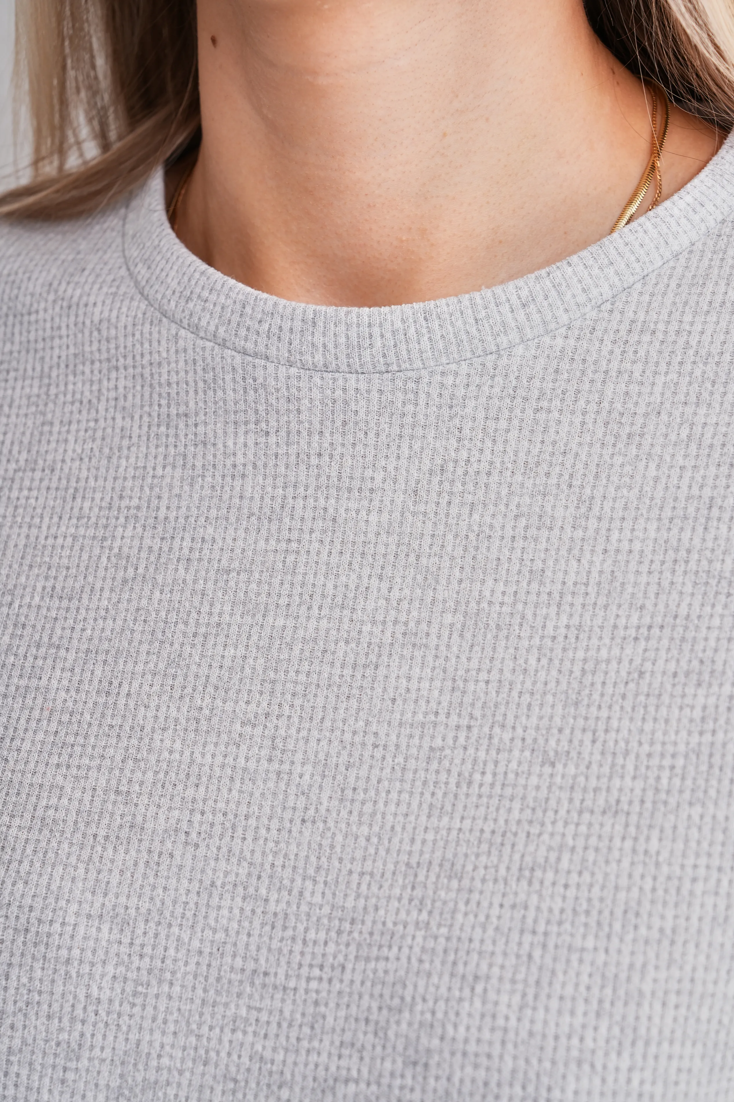 4434 Hamile ve Lohusa Bisiklet Yaka Waffle Kumaş Alt Üst Eşofman Takımı