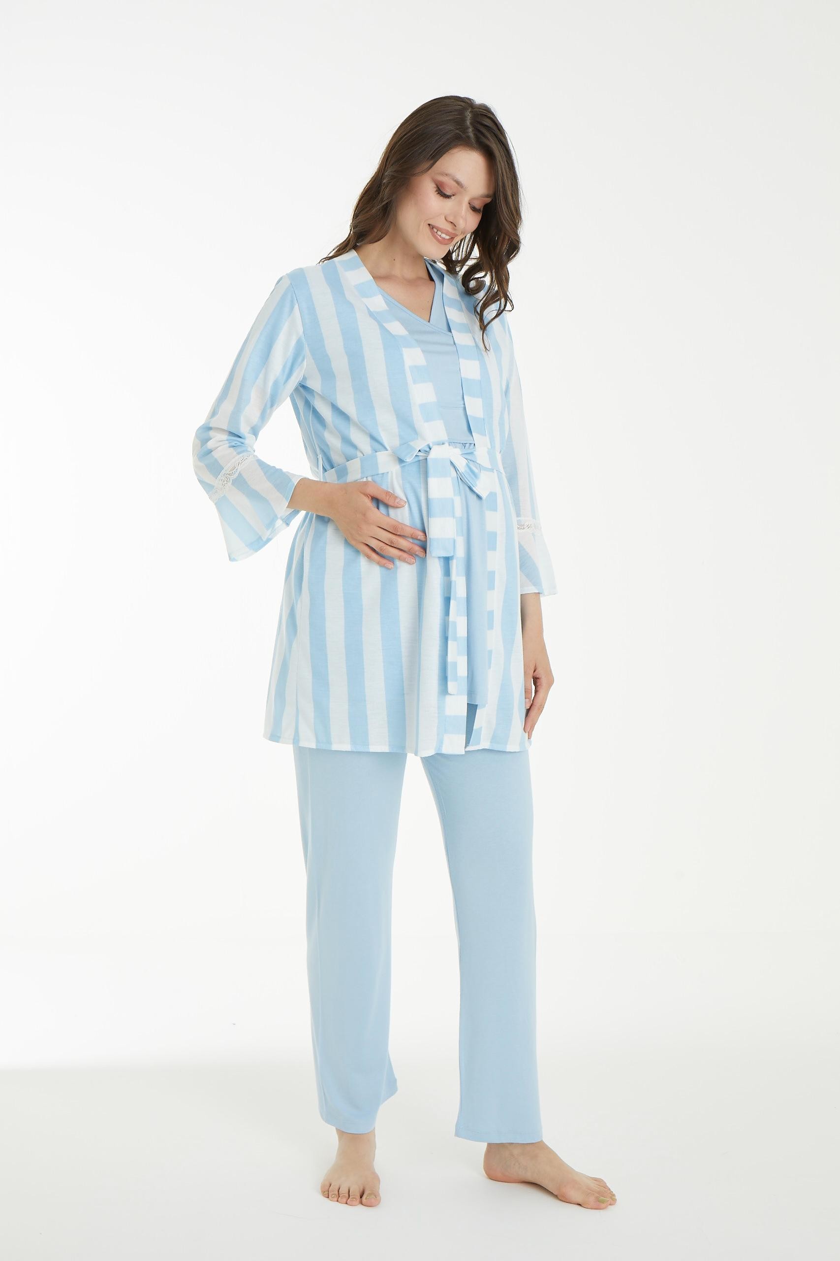 4106 Desenli Lohusa ve Hamile Pijama Takımı