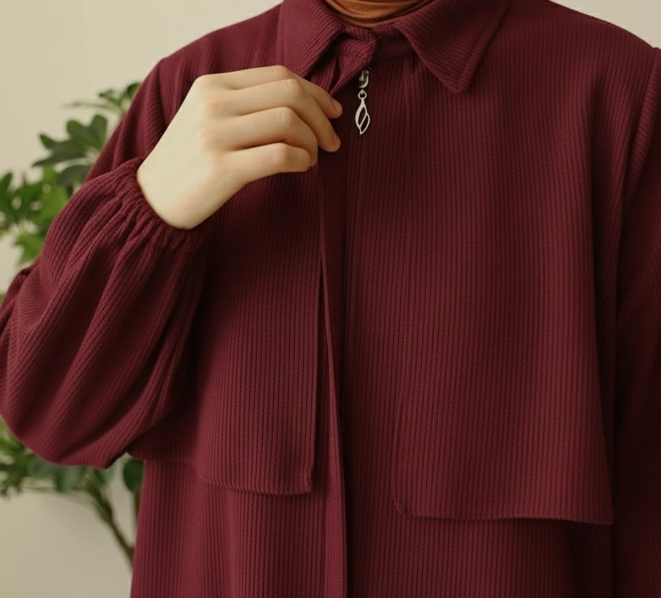 Örme İkili Takım - Bordo