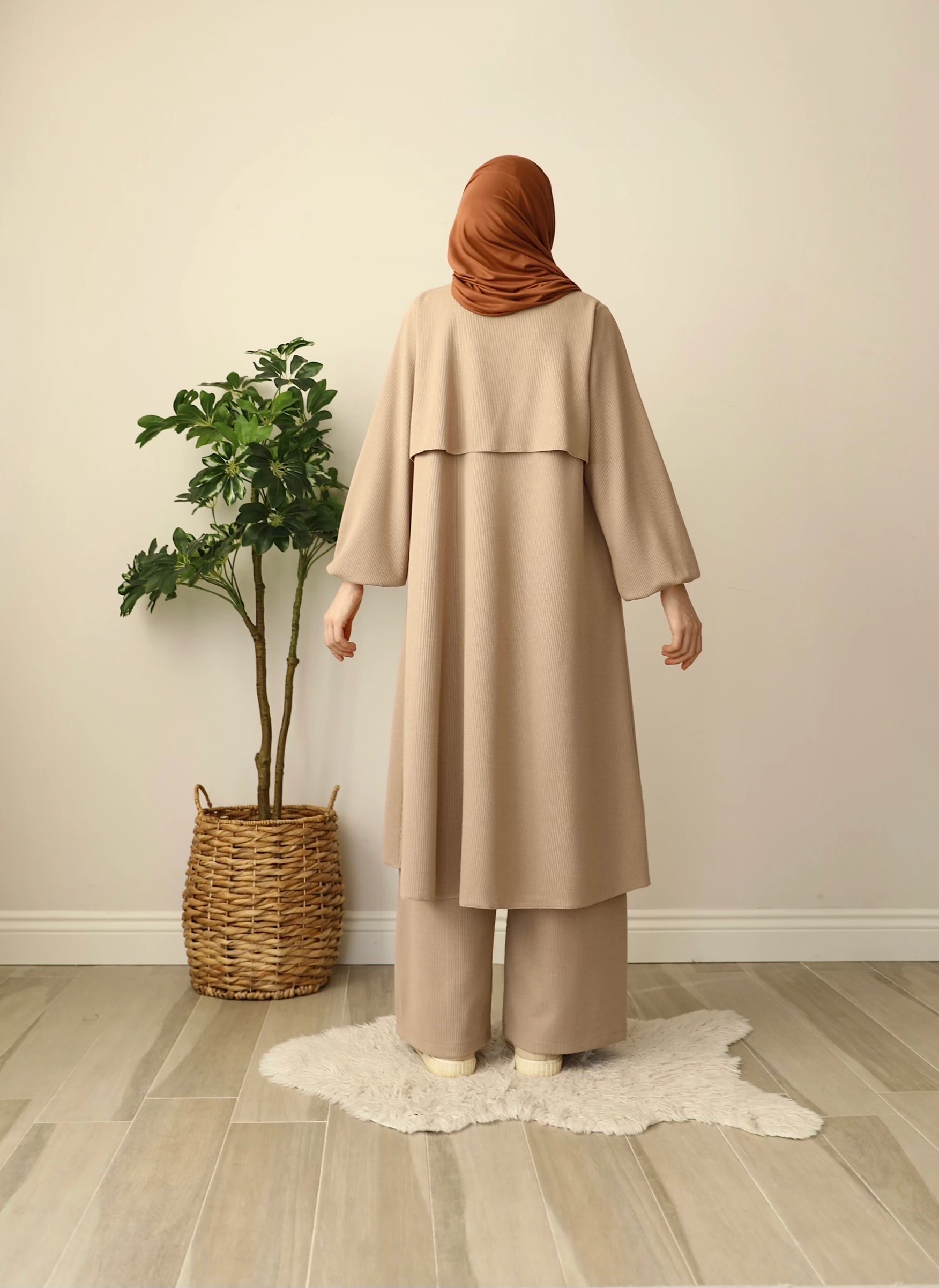 Sade Örme Takım - Bej 