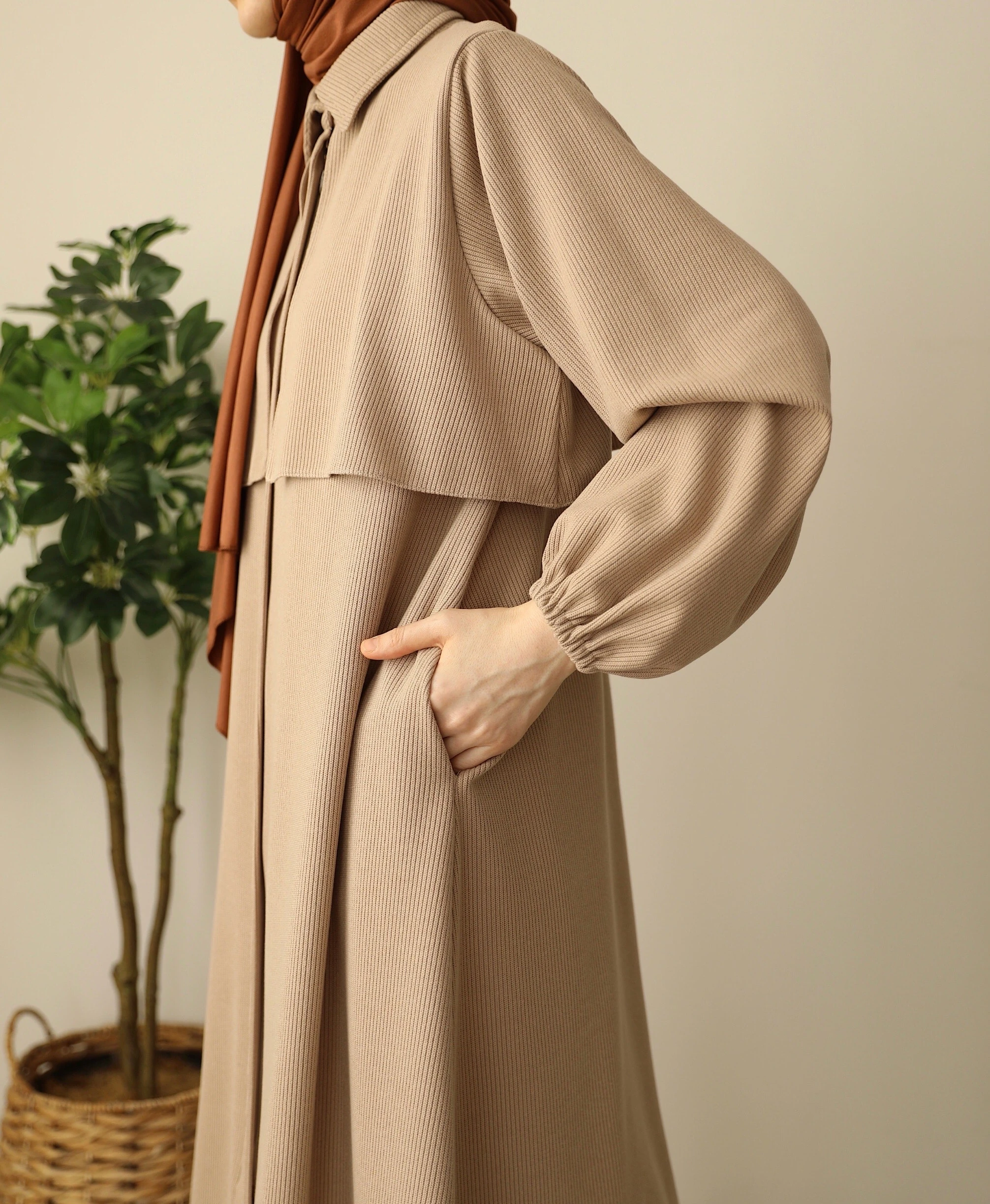 Sade Örme Takım - Bej 