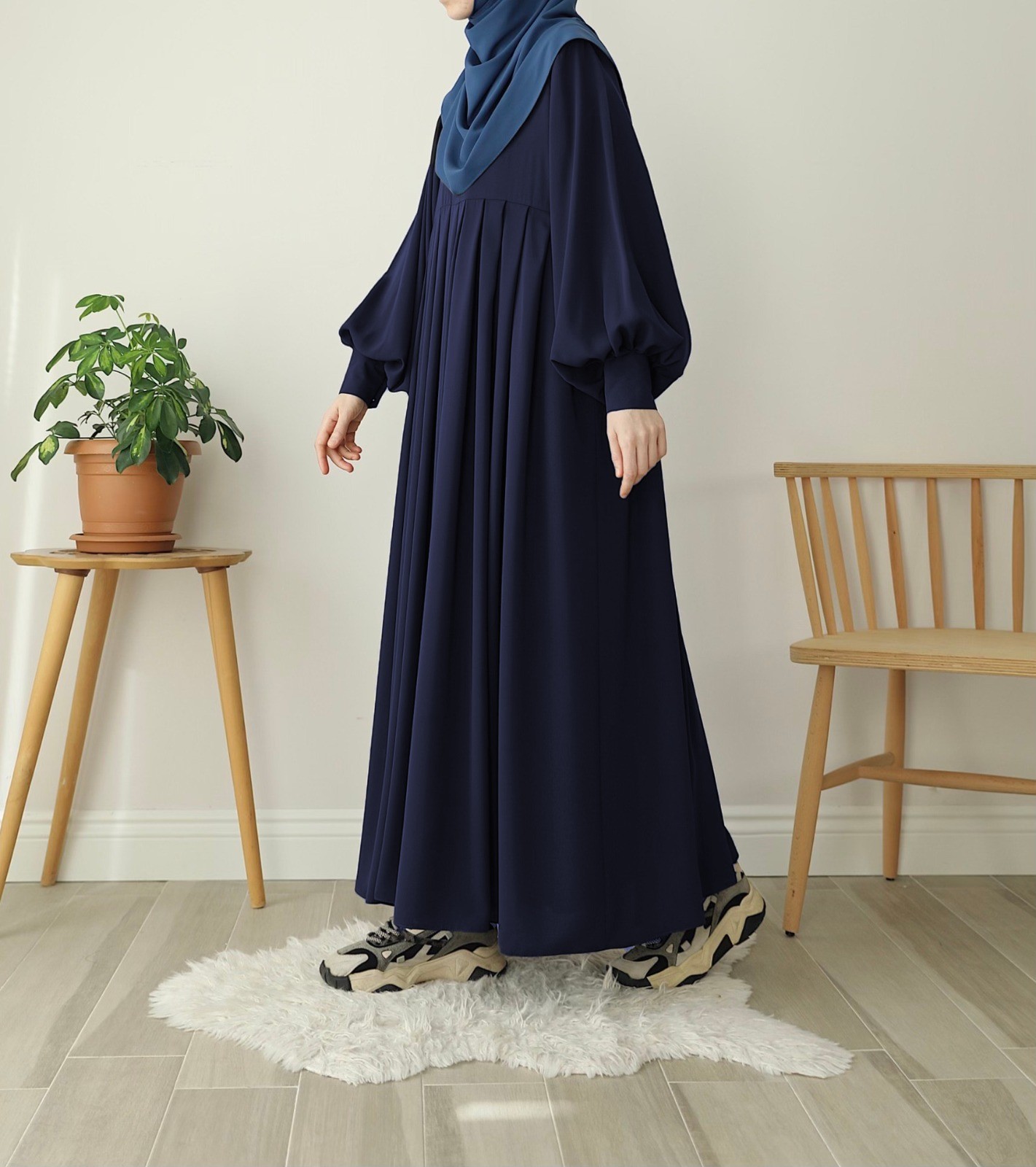 Beyza Elbise - Lacivert 