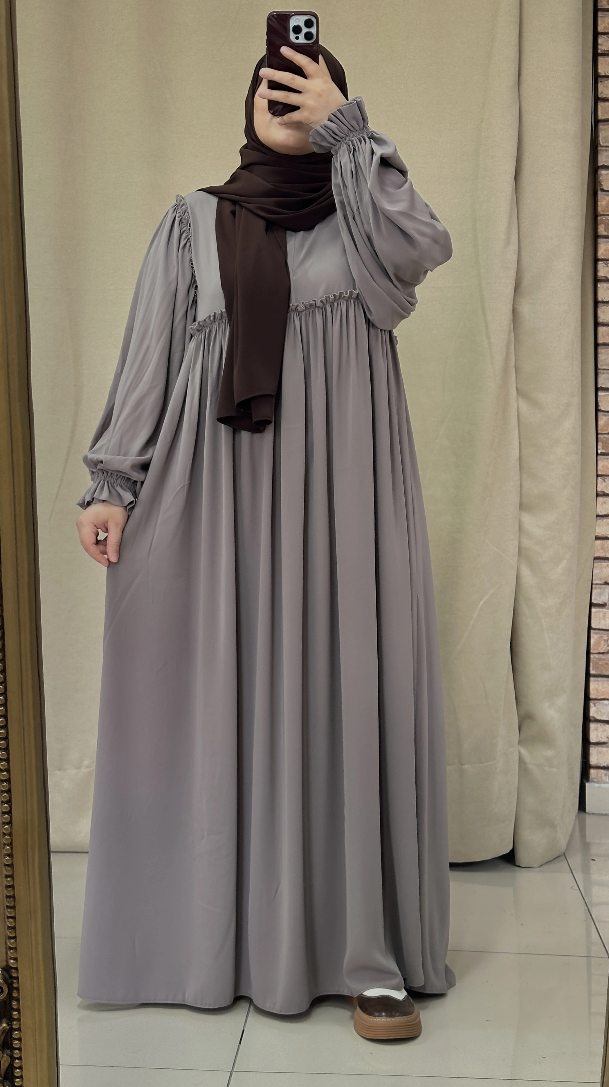 Sahra Elbise - Taş Rengi 