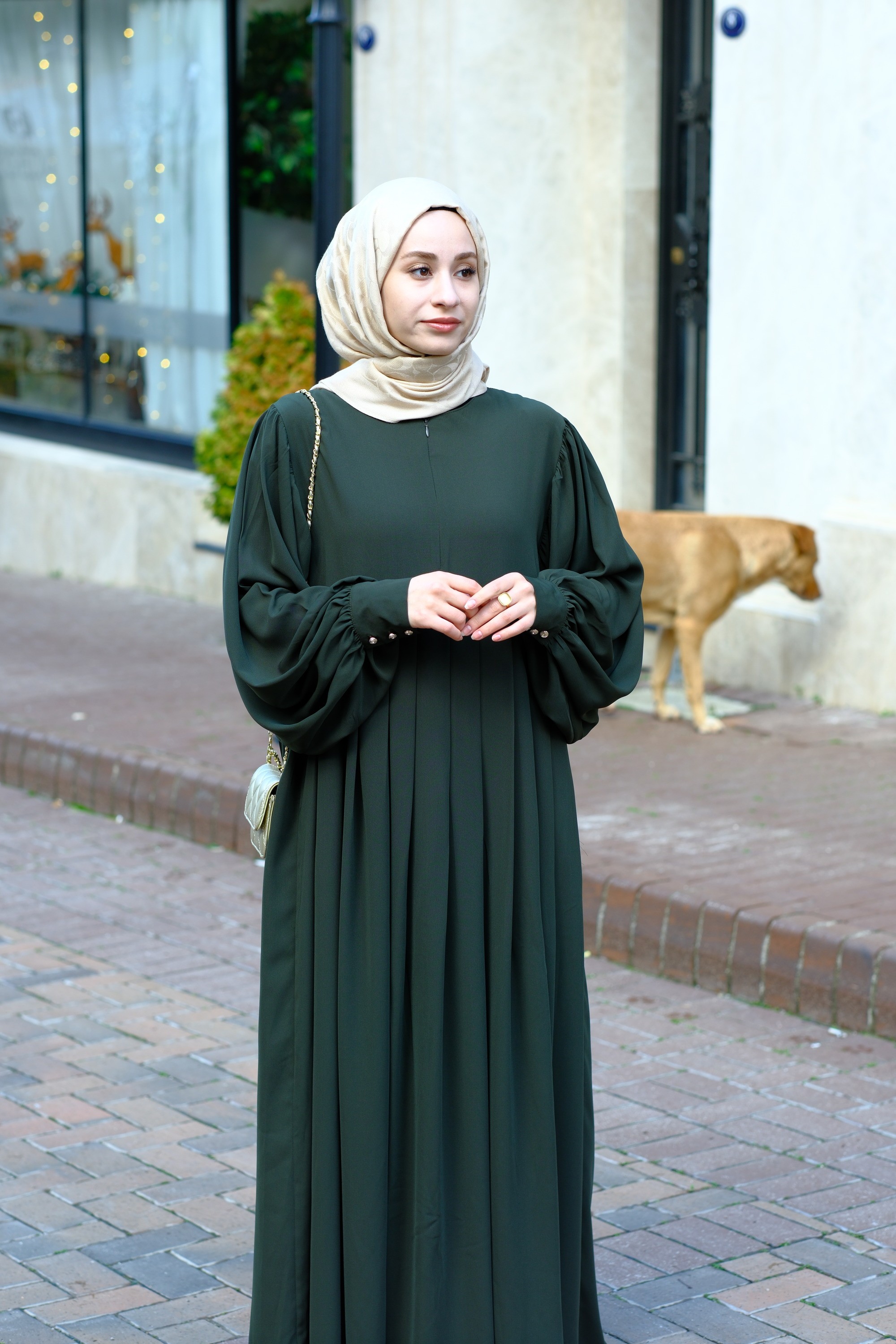 Beyza Elbise - Haki