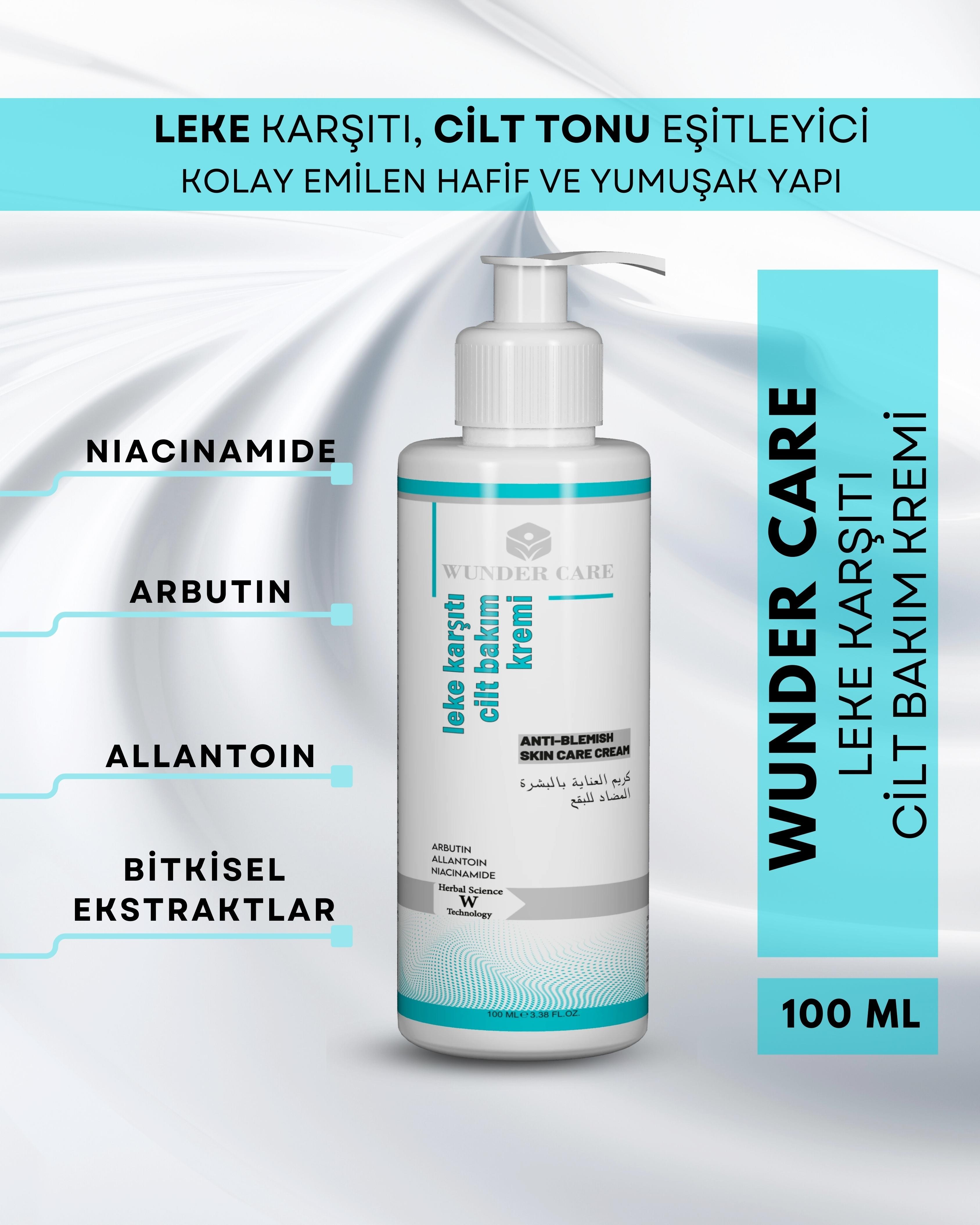 Wunder Care Leke Karşıtı Cilt Bakım Kremi 100 ML