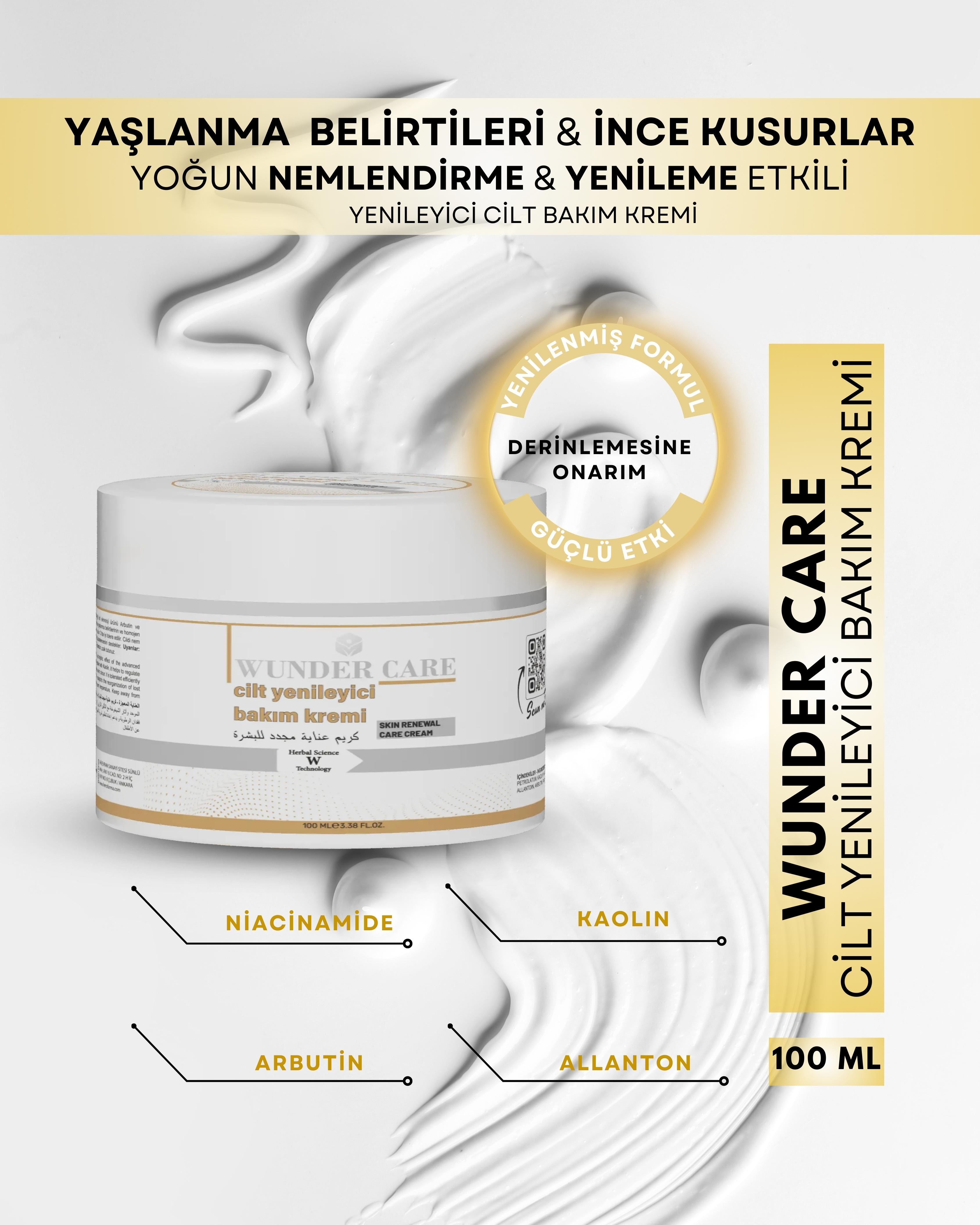 Wunder Care Cilt Yenileyici Bakım Kremi 100 ML