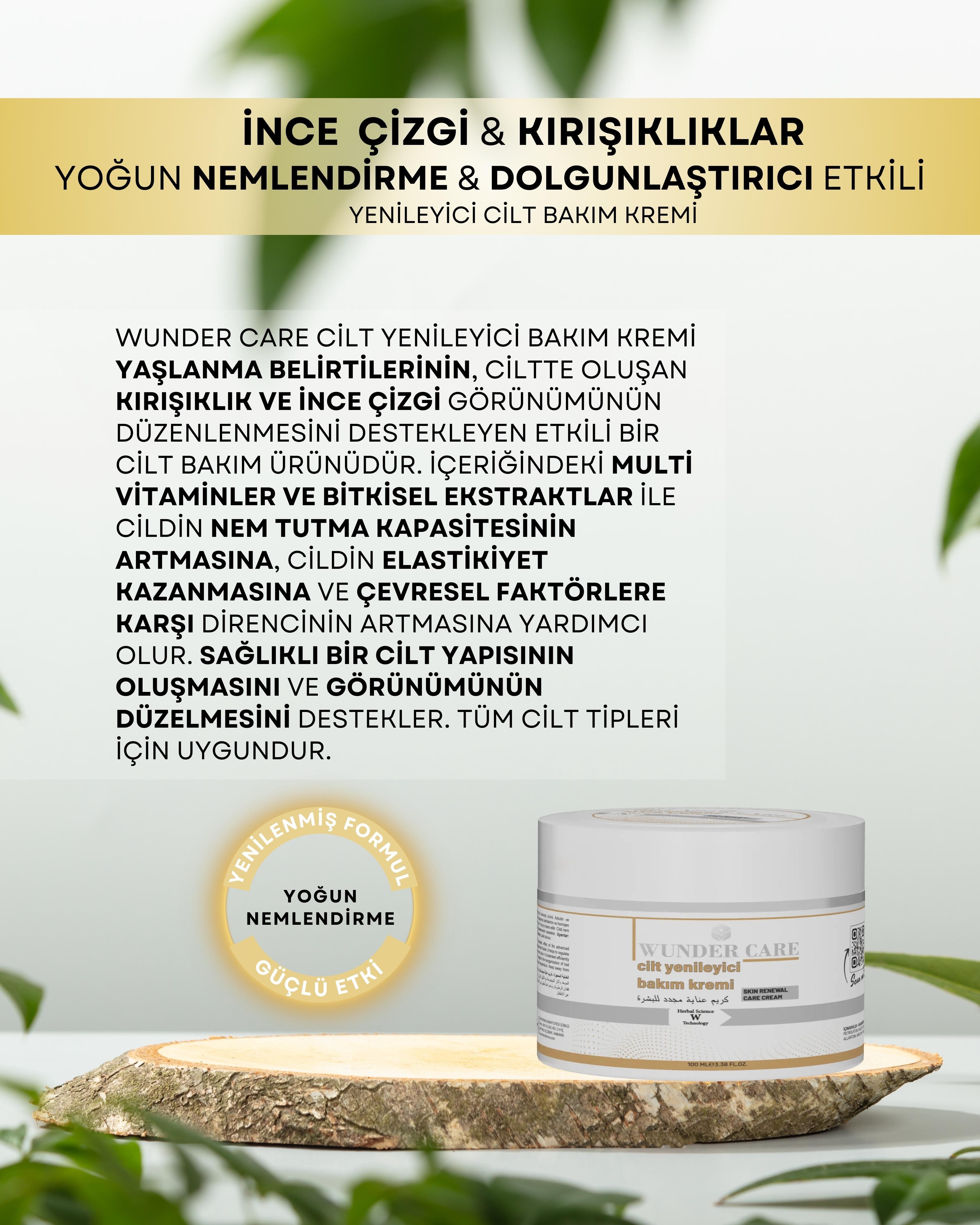 Wunder Care Cilt Yenileyici Bakım Kremi 100 ML