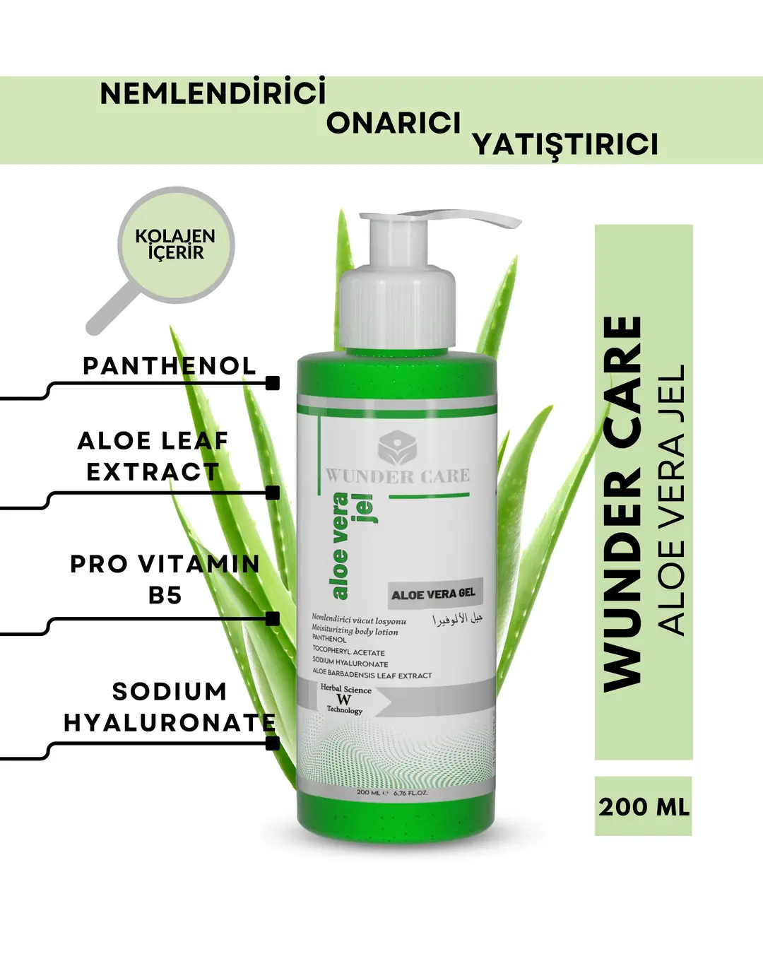 WunderCare Aloe Vera Jel | Yattrc ve Youn Nemlendirici Jel