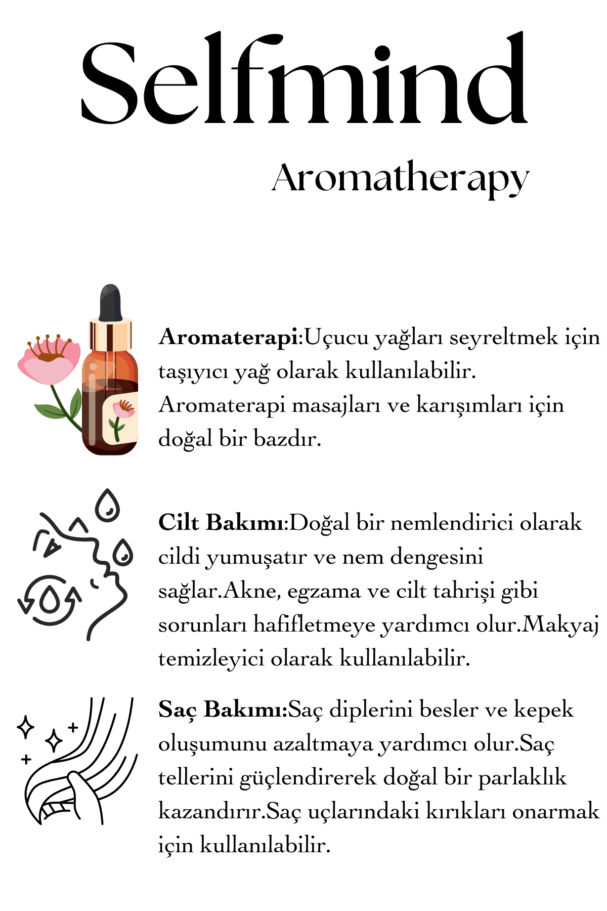 Selfmind Aromatherapy %100 Saf ve Doğal Jojoba Yağı-Soğuk Sıkım-Damlalıklı Şişe