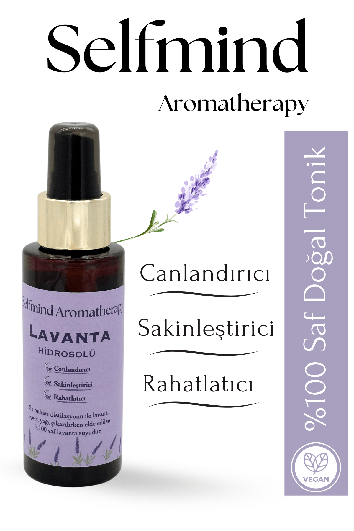 Selfmind Aromatherapy %100 Saf ve Doğal Lavanta Suyu/Hidrosolü 100 Ml