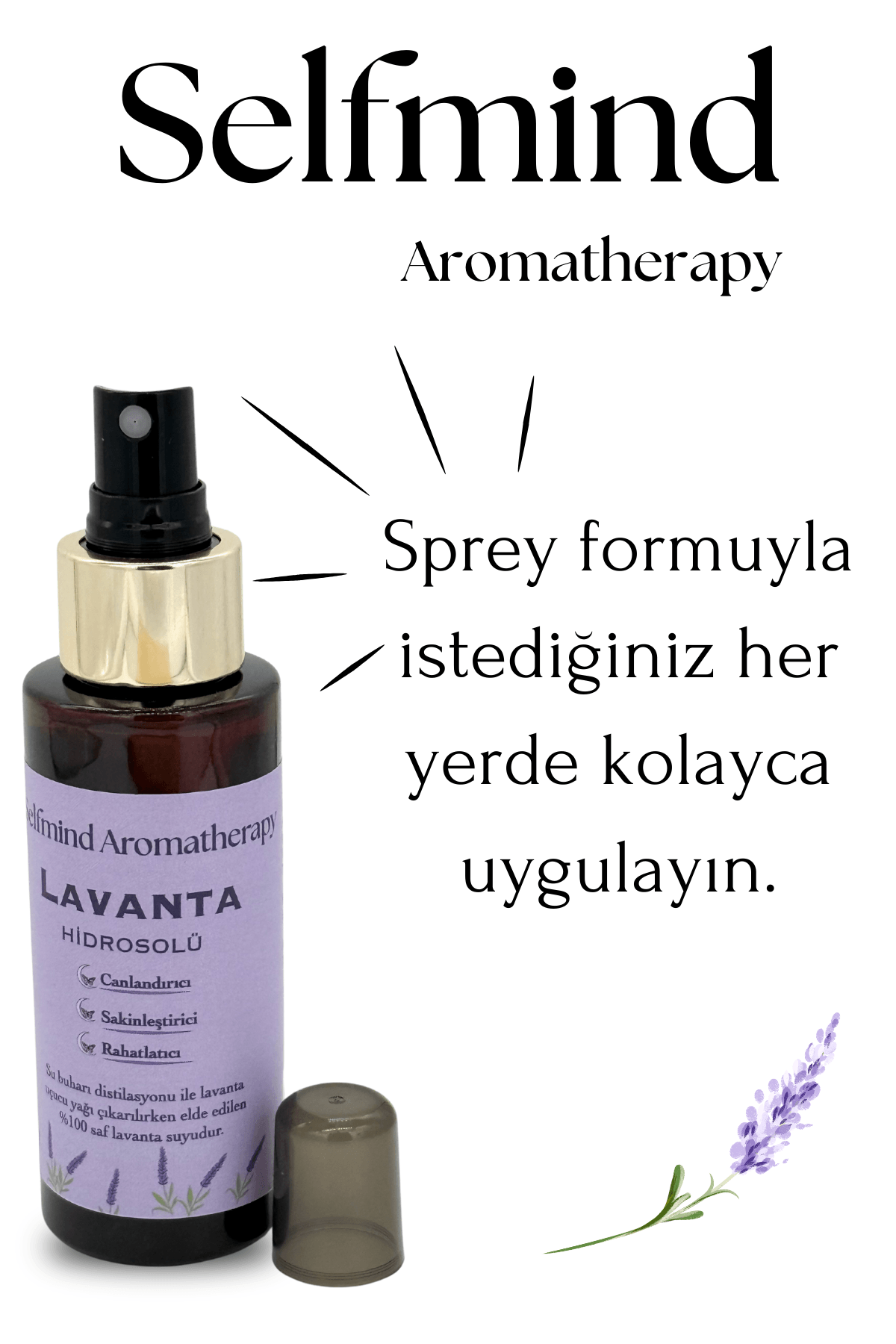 Selfmind Aromatherapy %100 Saf ve Doğal Lavanta Suyu/Hidrosolü 100 Ml