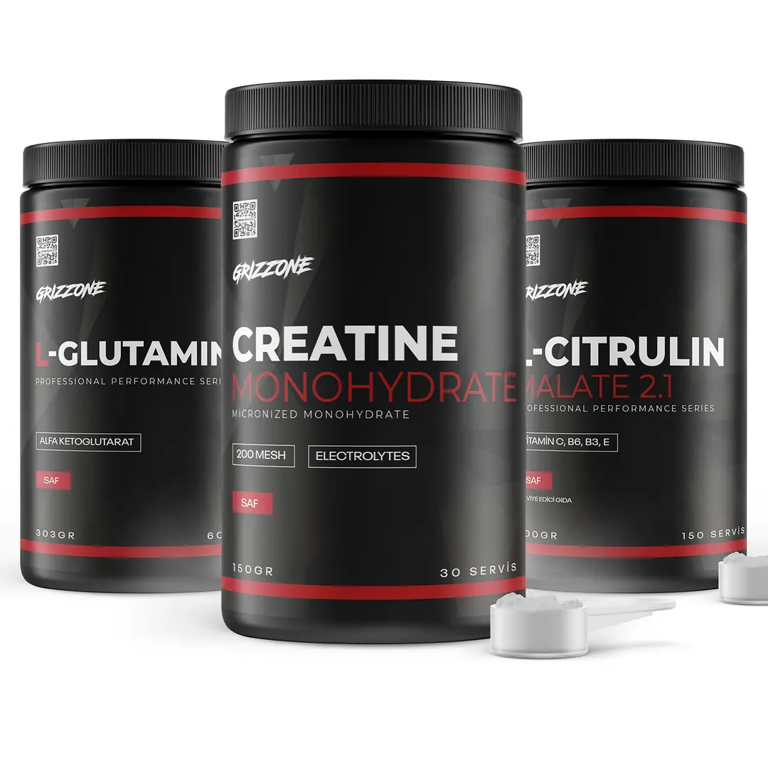 GRİZZY AMİNO PACK ( L-GLUTAMINE + CREATİNE 150 GRAM + L-CITRULİNE