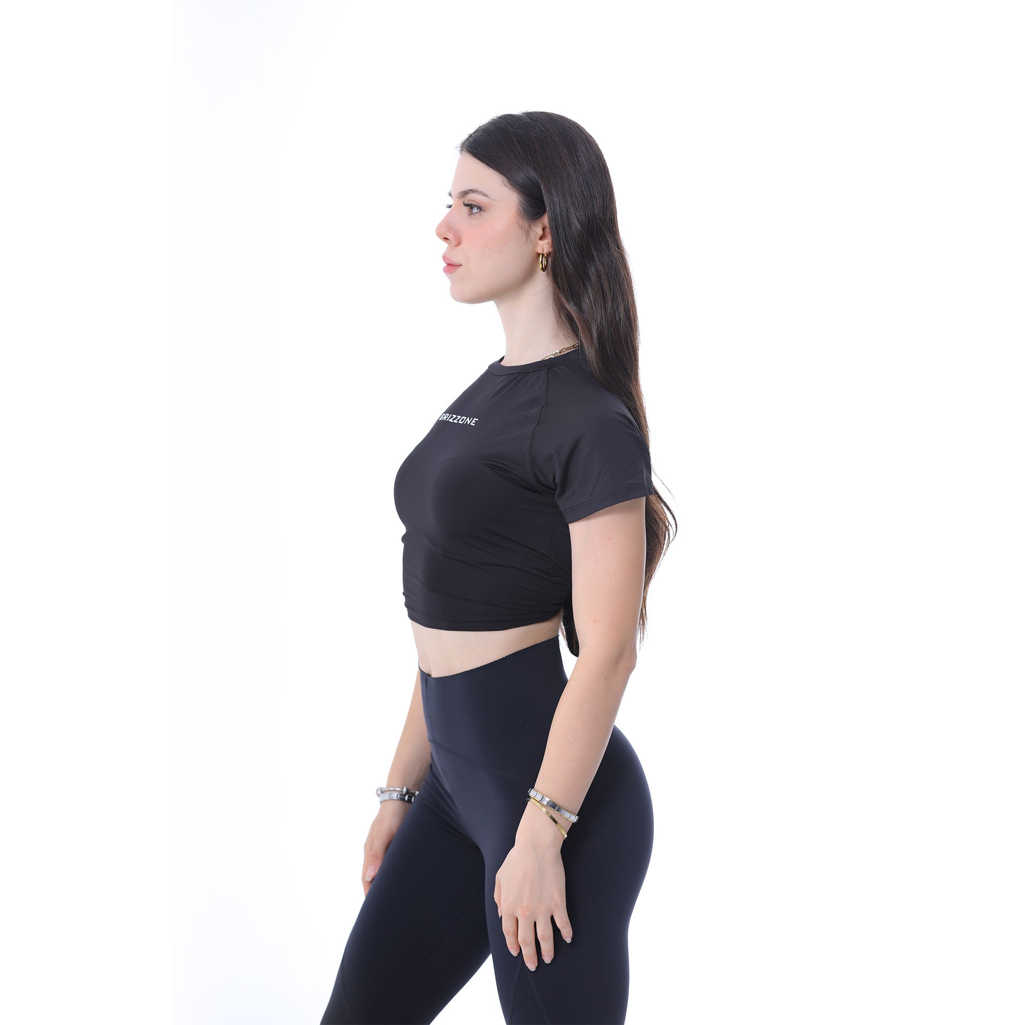 Kısa Kollu Compression Crop T-shirt (Kadın)