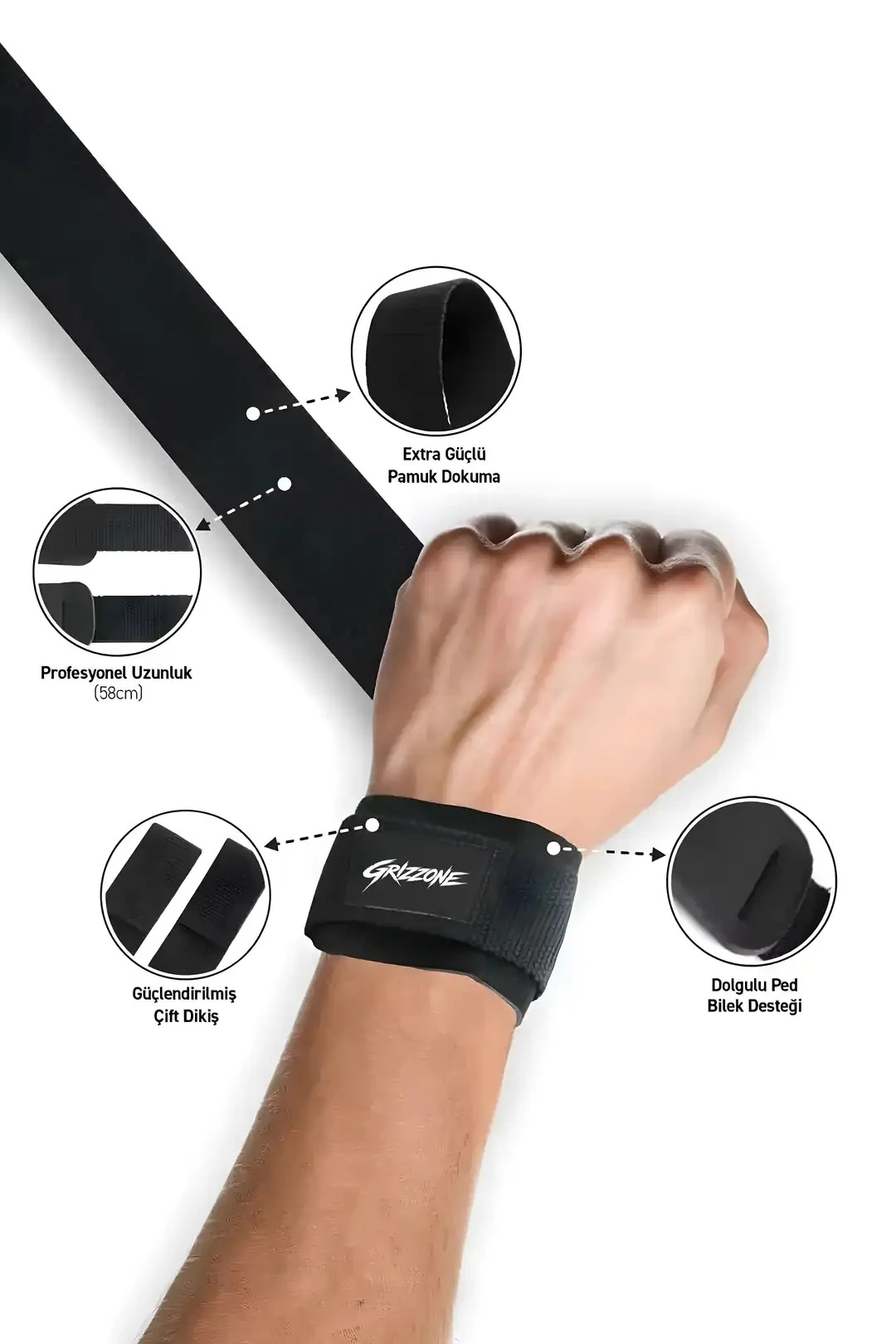 Padded Lifting Straps (Siyah)