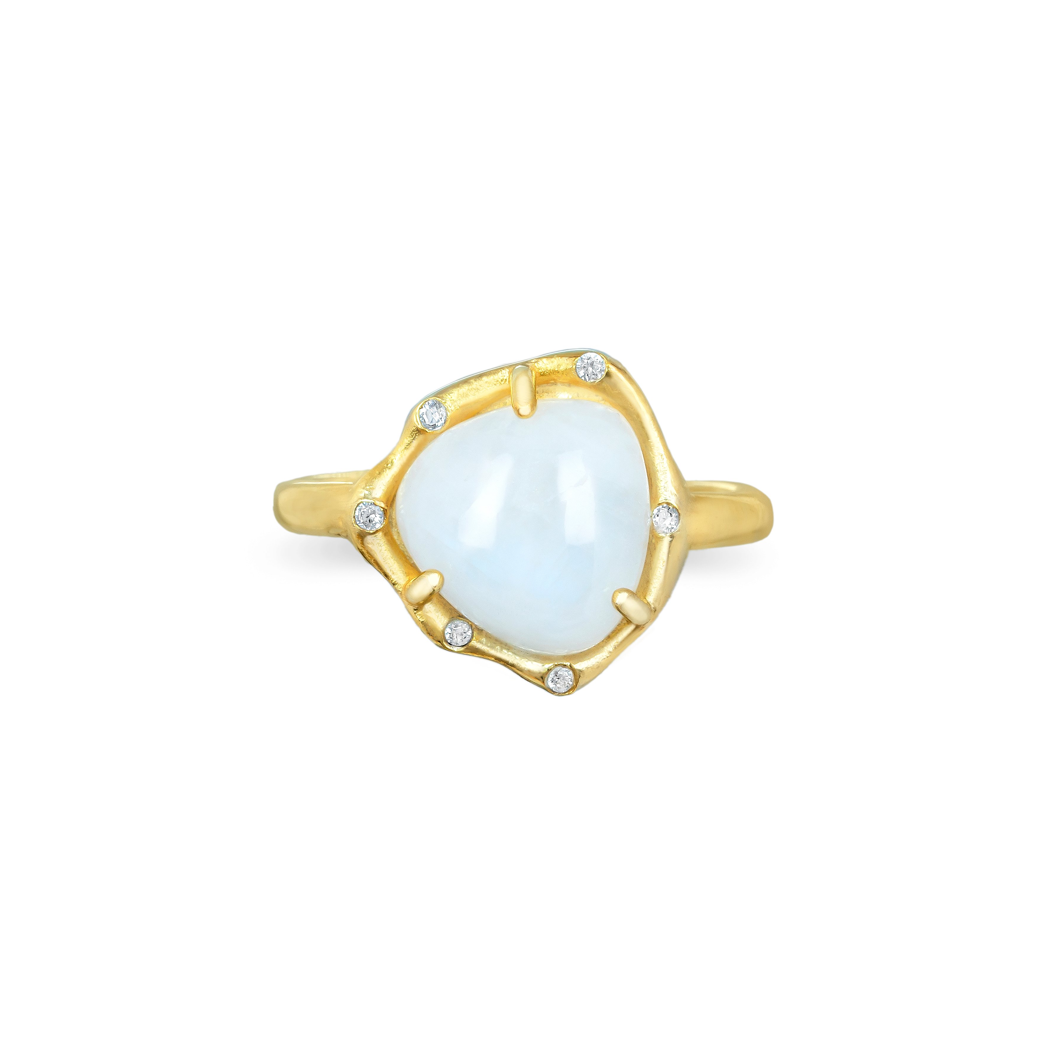 Eva Triangle Moonstone Yüzük