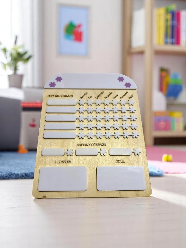 Alışkanlık Panosu, Çiçeklim, Akrilik Panolu Alışkanlık Kazanım, Sorumluluk Takip Listesi, To-Do List