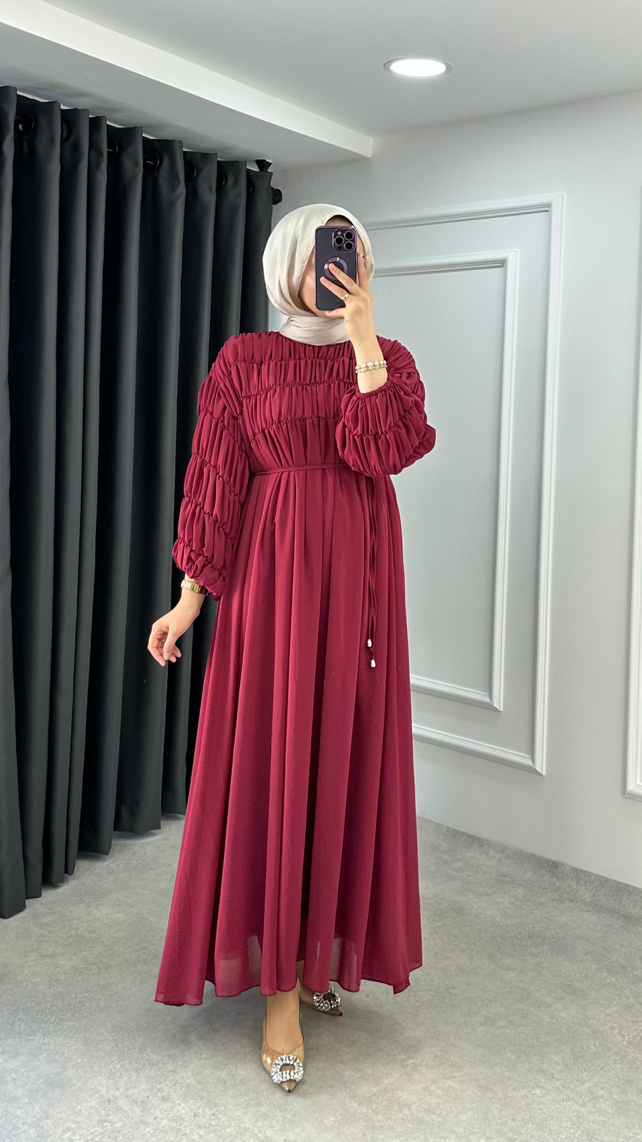 Nilsu Elbise  - Bordo
