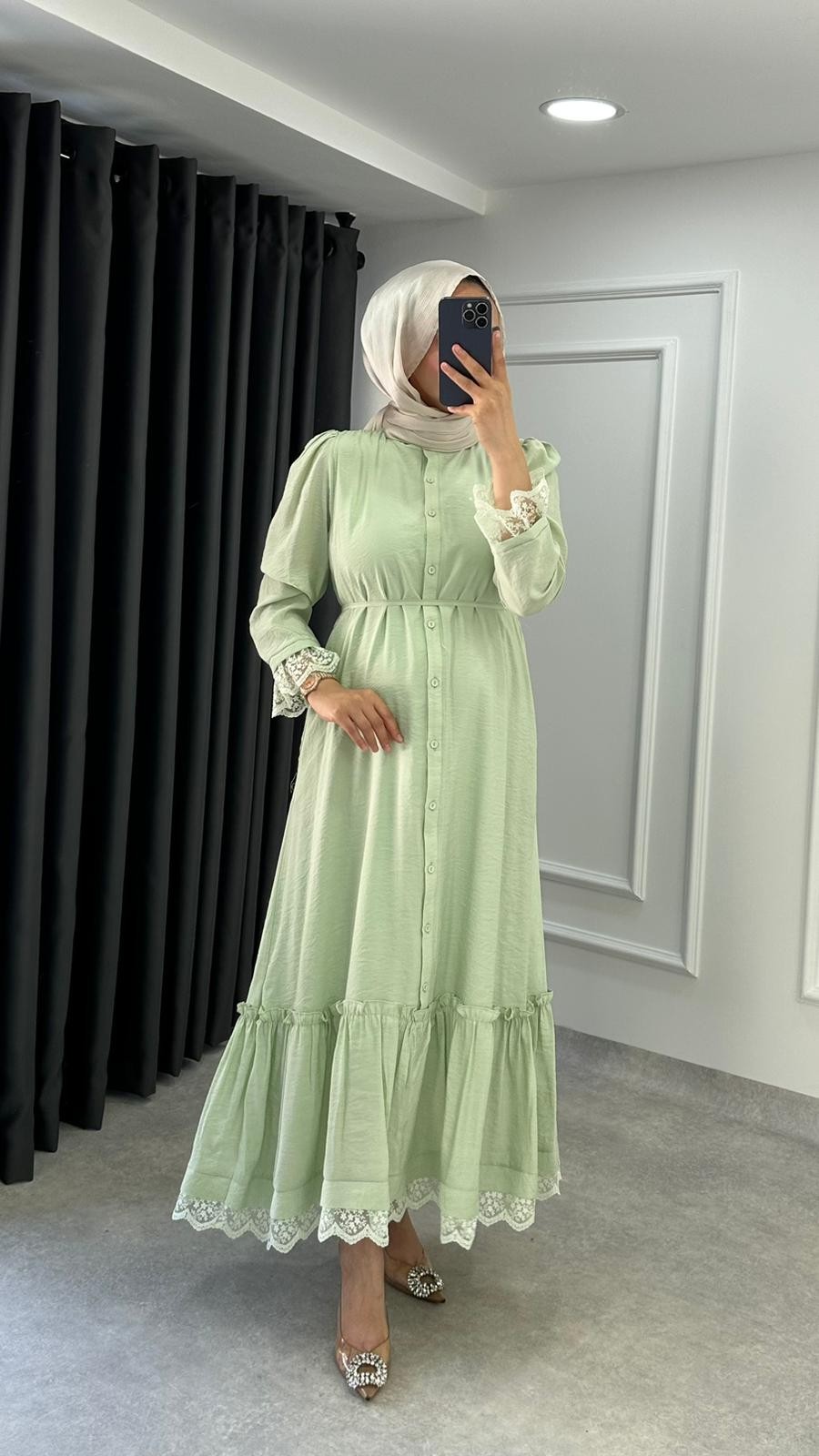 Diyana Elbise  - Yeşil