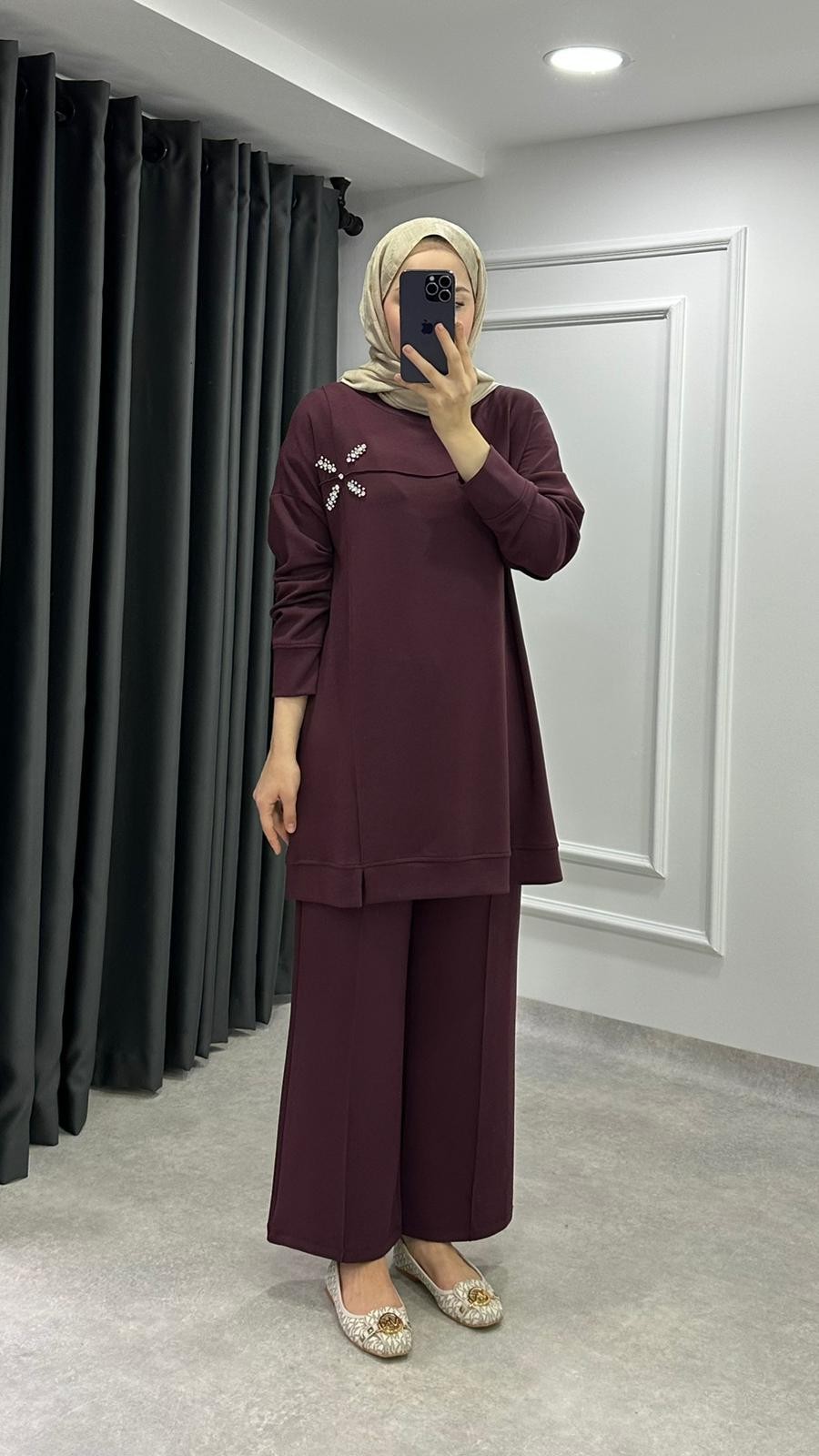 Yeliz Oysh Takım - Bordo