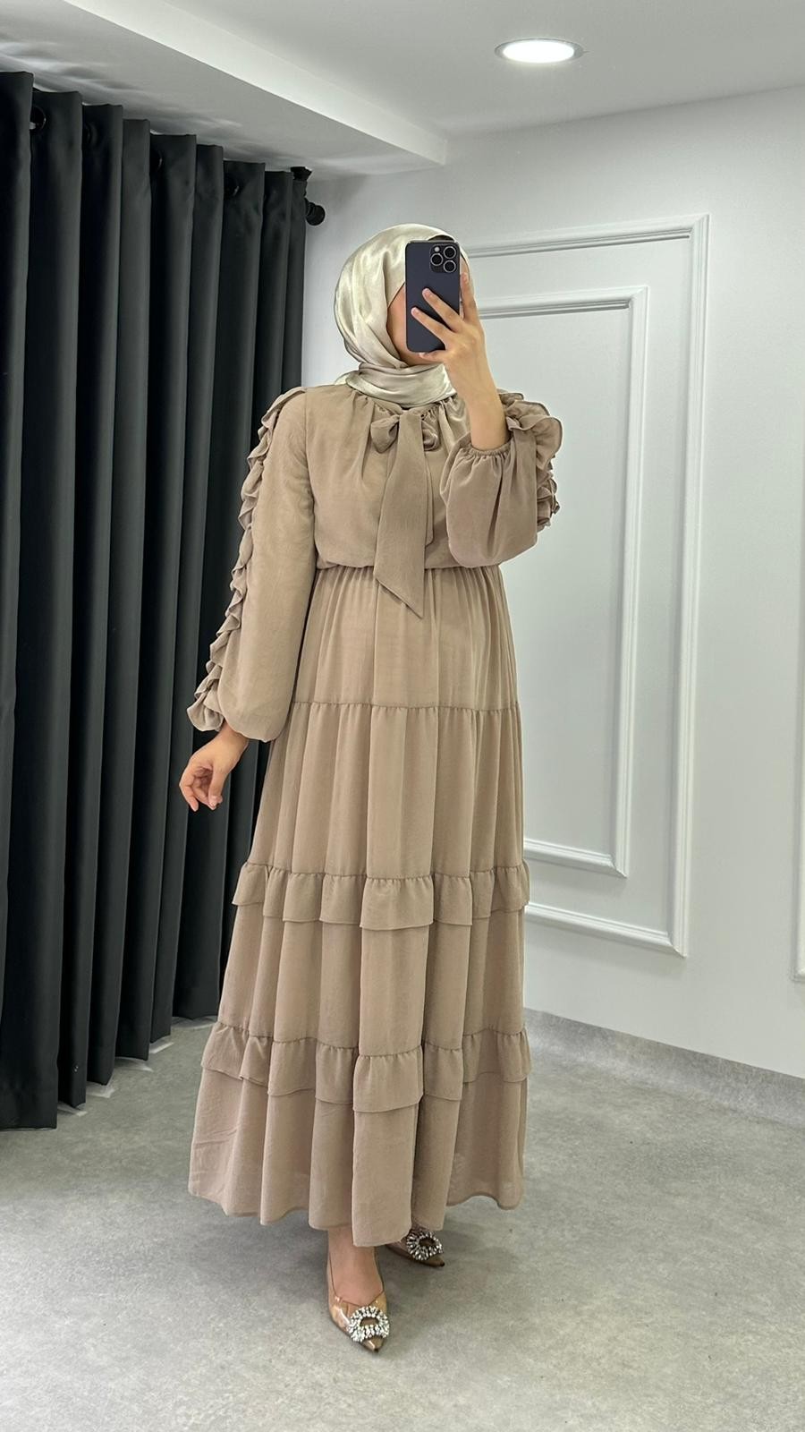 Birgül Elbise - Bej