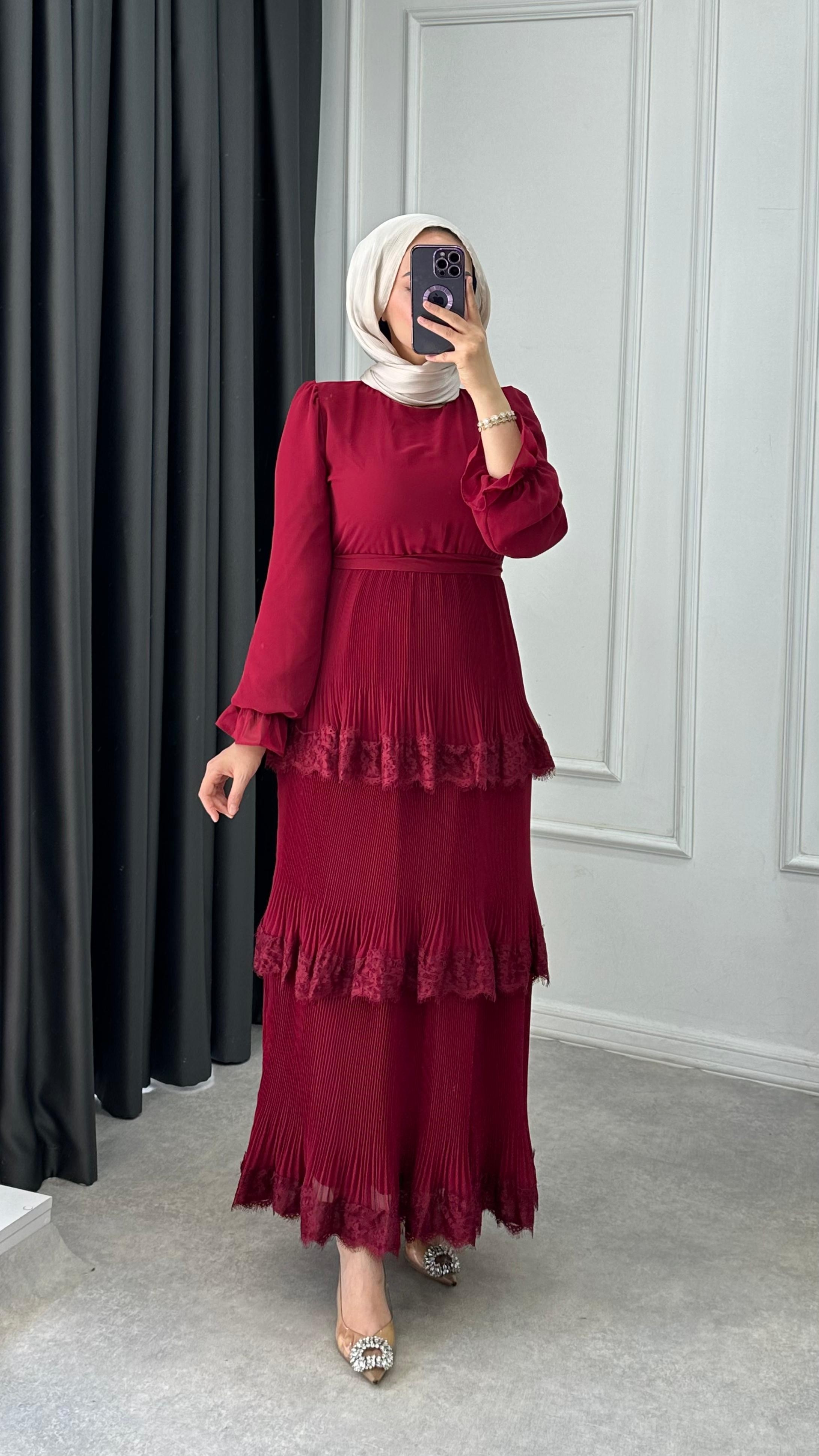Pelin Elbise  - Bordo