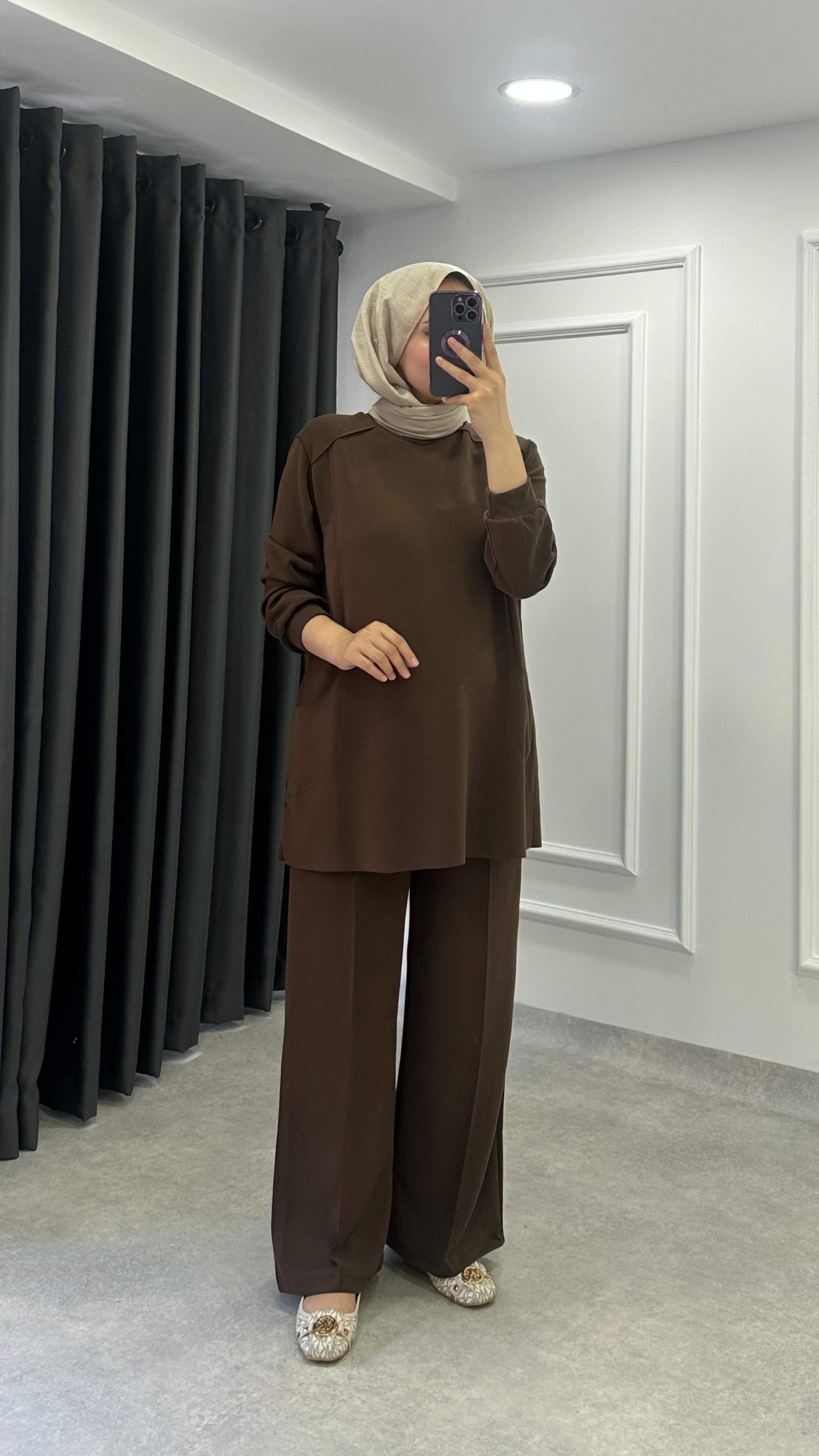 Oysh Cepli Takım  - Kahve