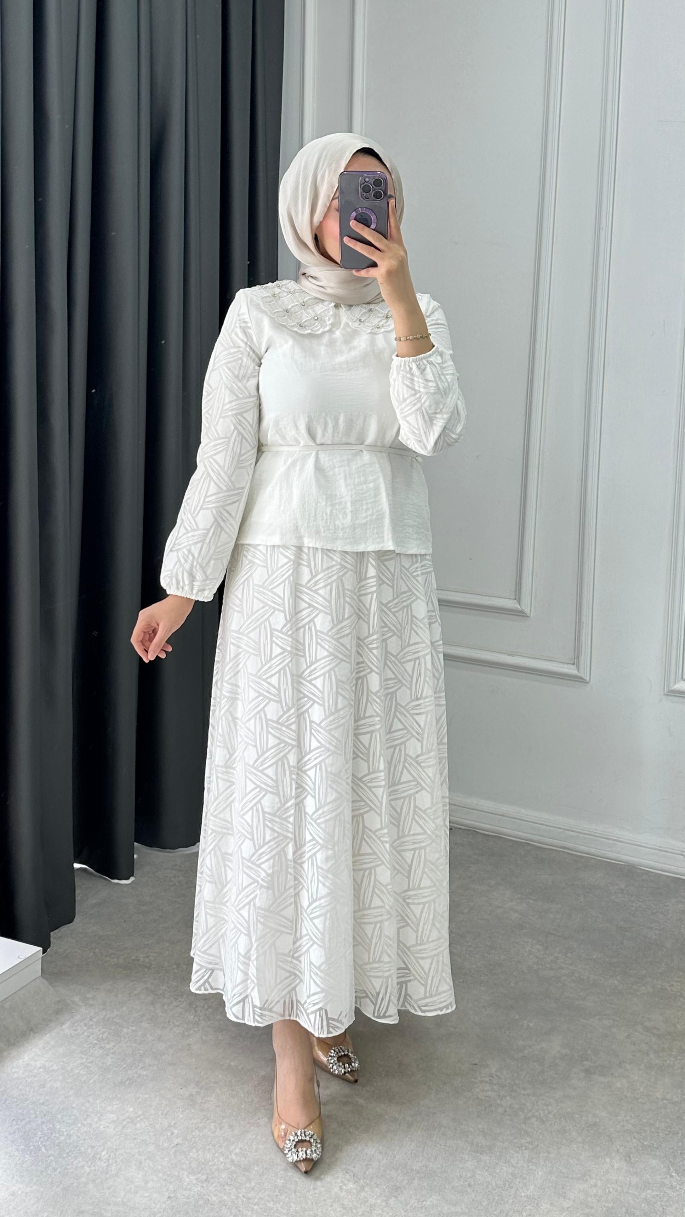 Meral Elbise  - Beyaz